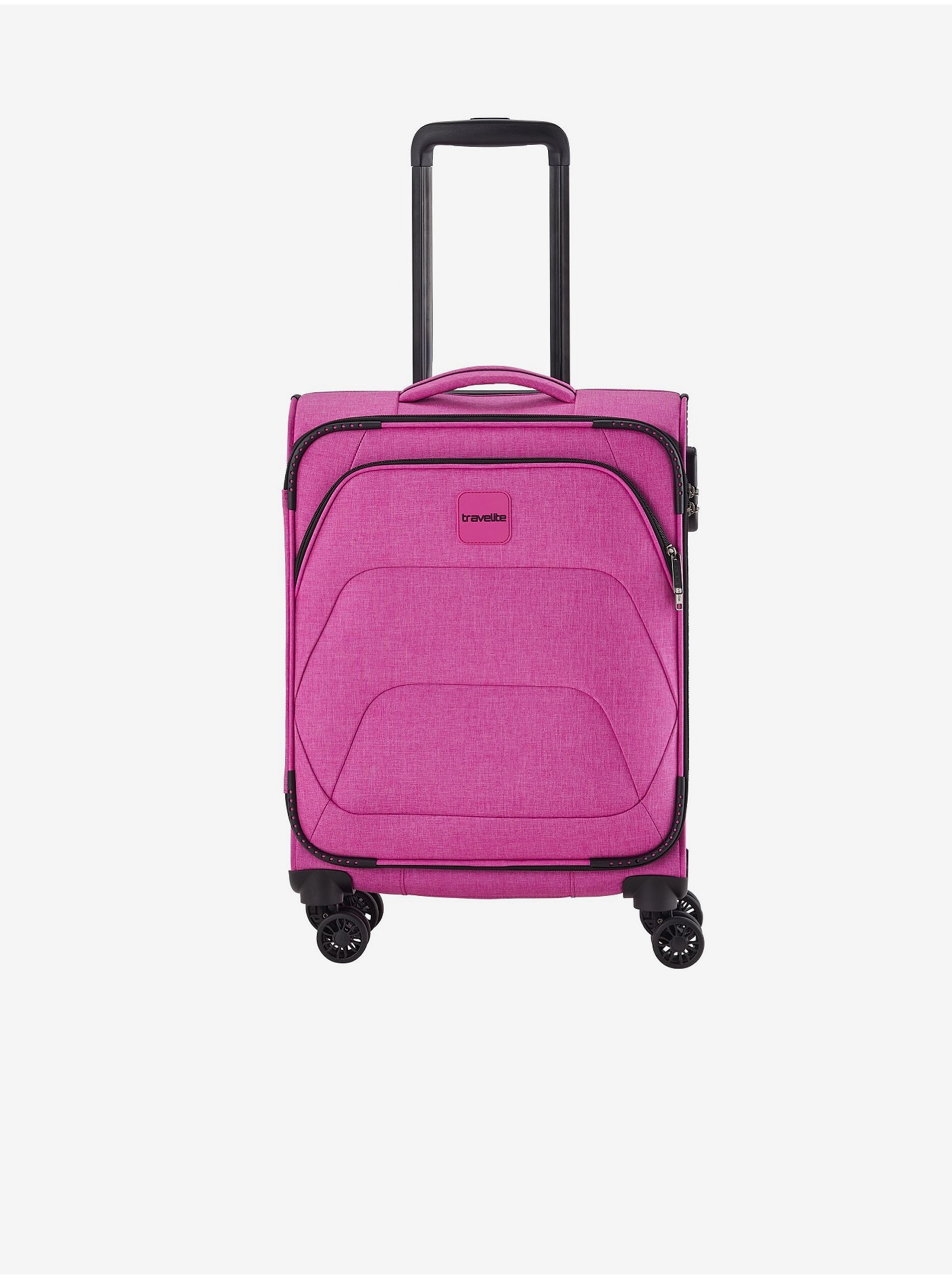 Levně Růžový cestovní kufr Travelite Adria S