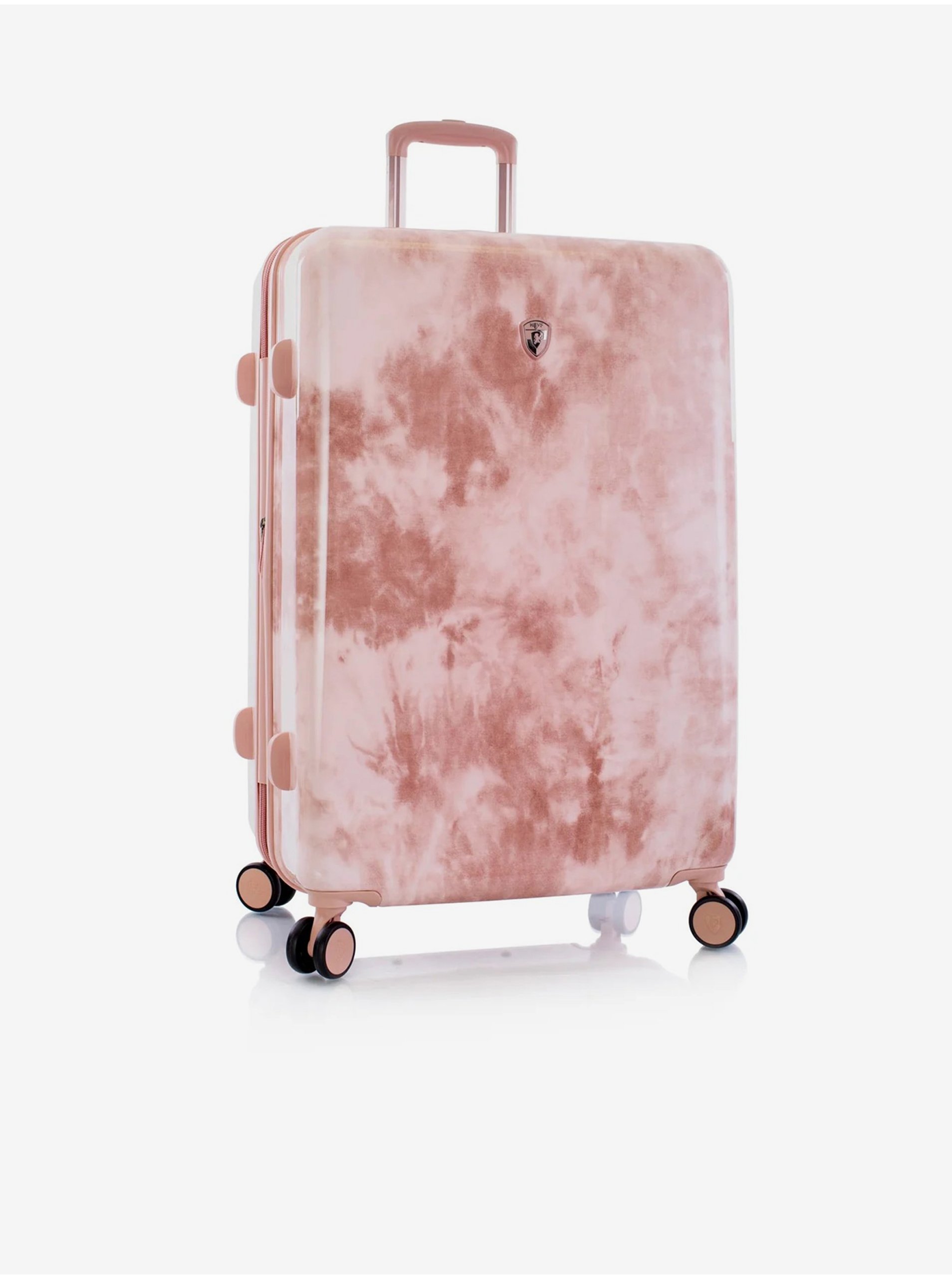 Levně Růžový vzorovaný cestovní kufr Heys Tie-Dye L