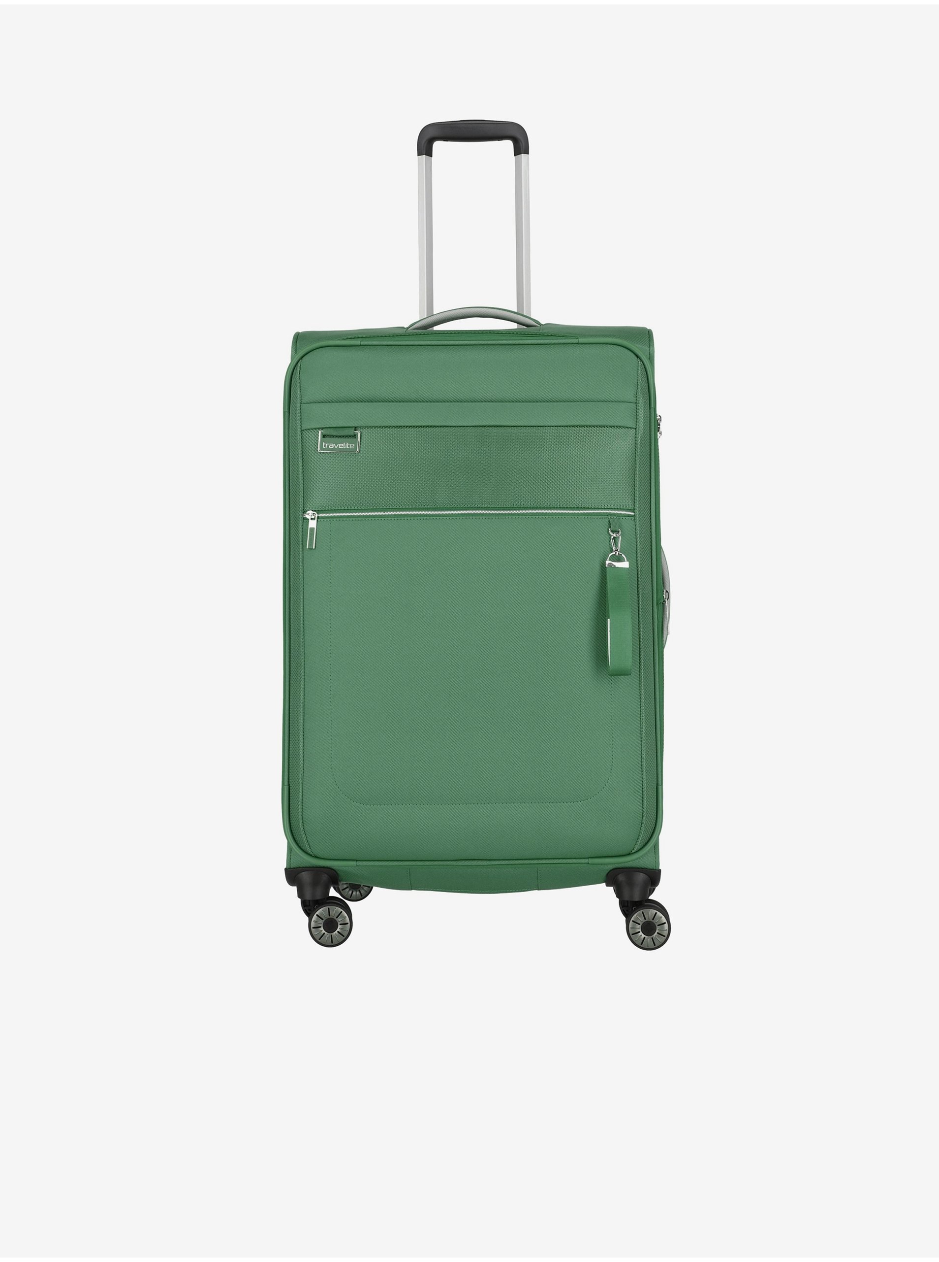 Levně Zelený cestovní kufr Travelite Miigo 4w L