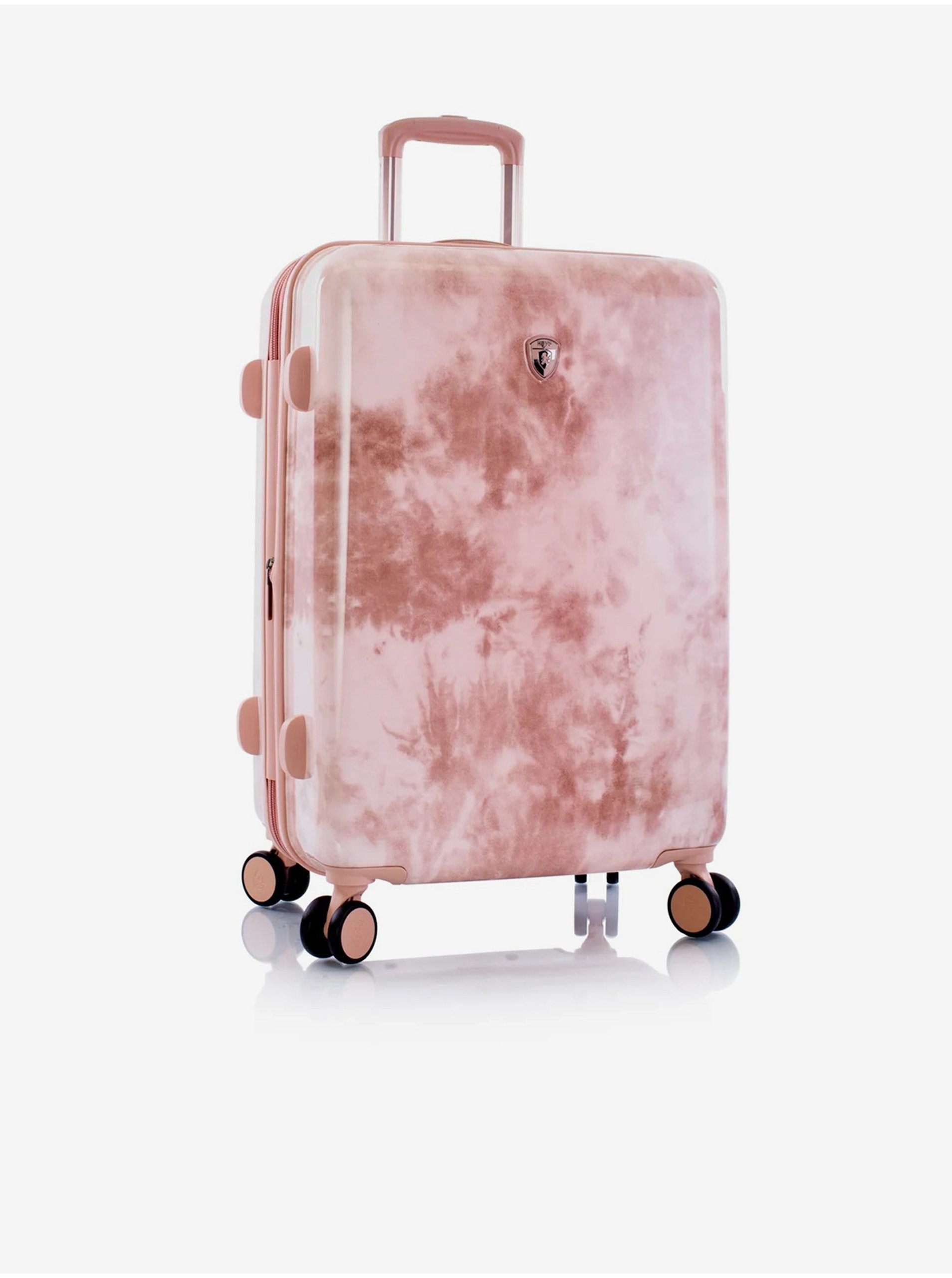 Levně Růžový vzorovaný cestovní kufr Heys Tie-Dye M