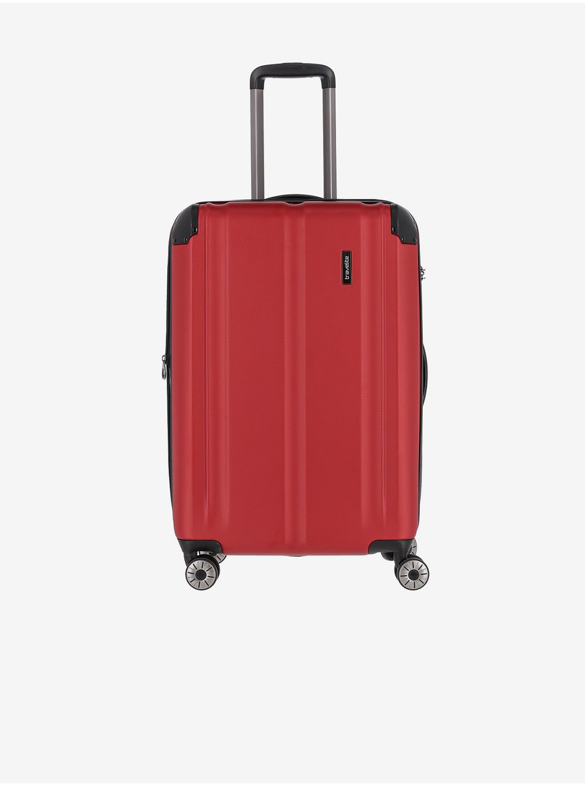 Levně Červený cestovní kufr Travelite City 4w M
