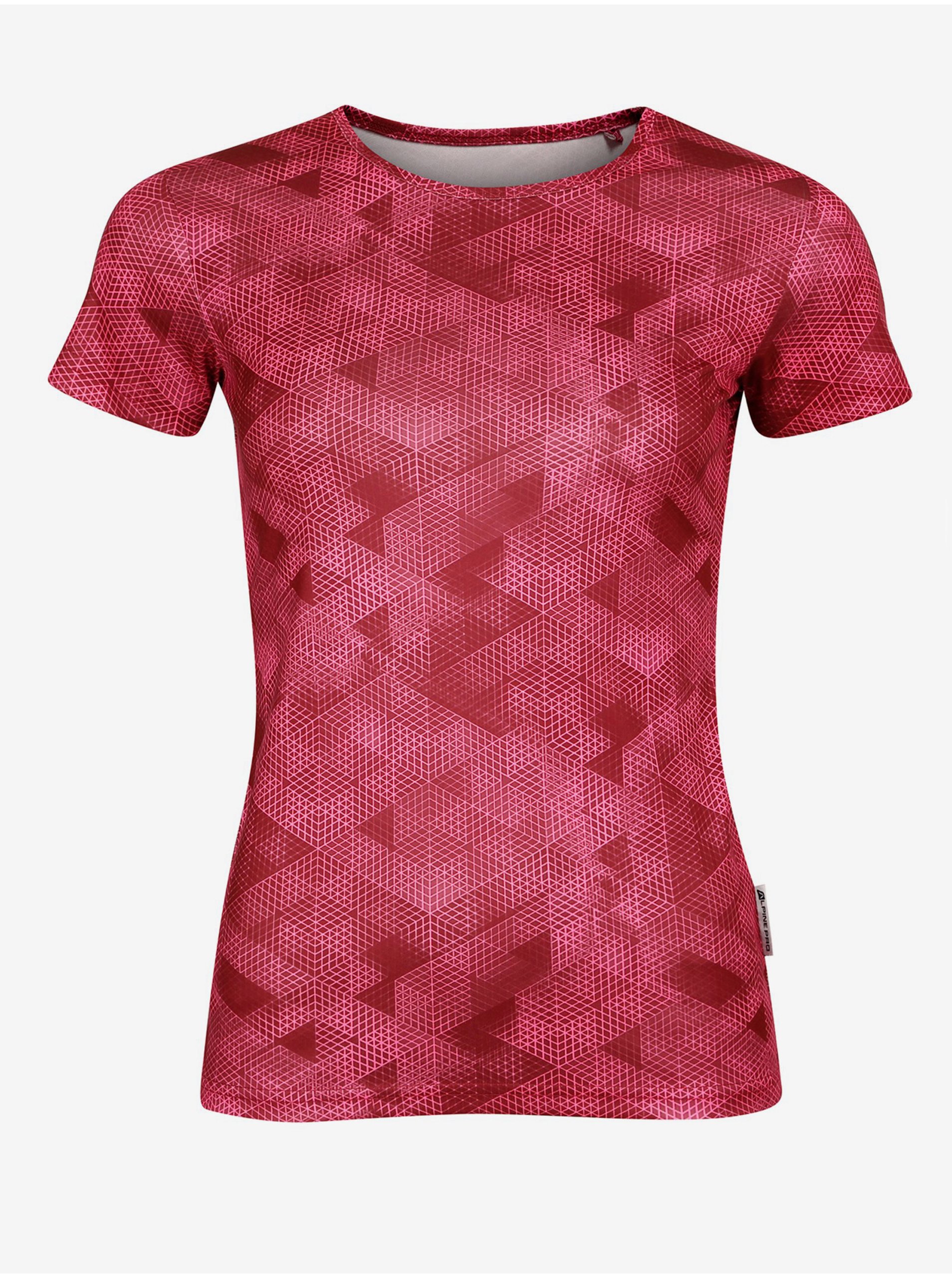 E-shop Červené dámské tričko ALPINE PRO QUATRA