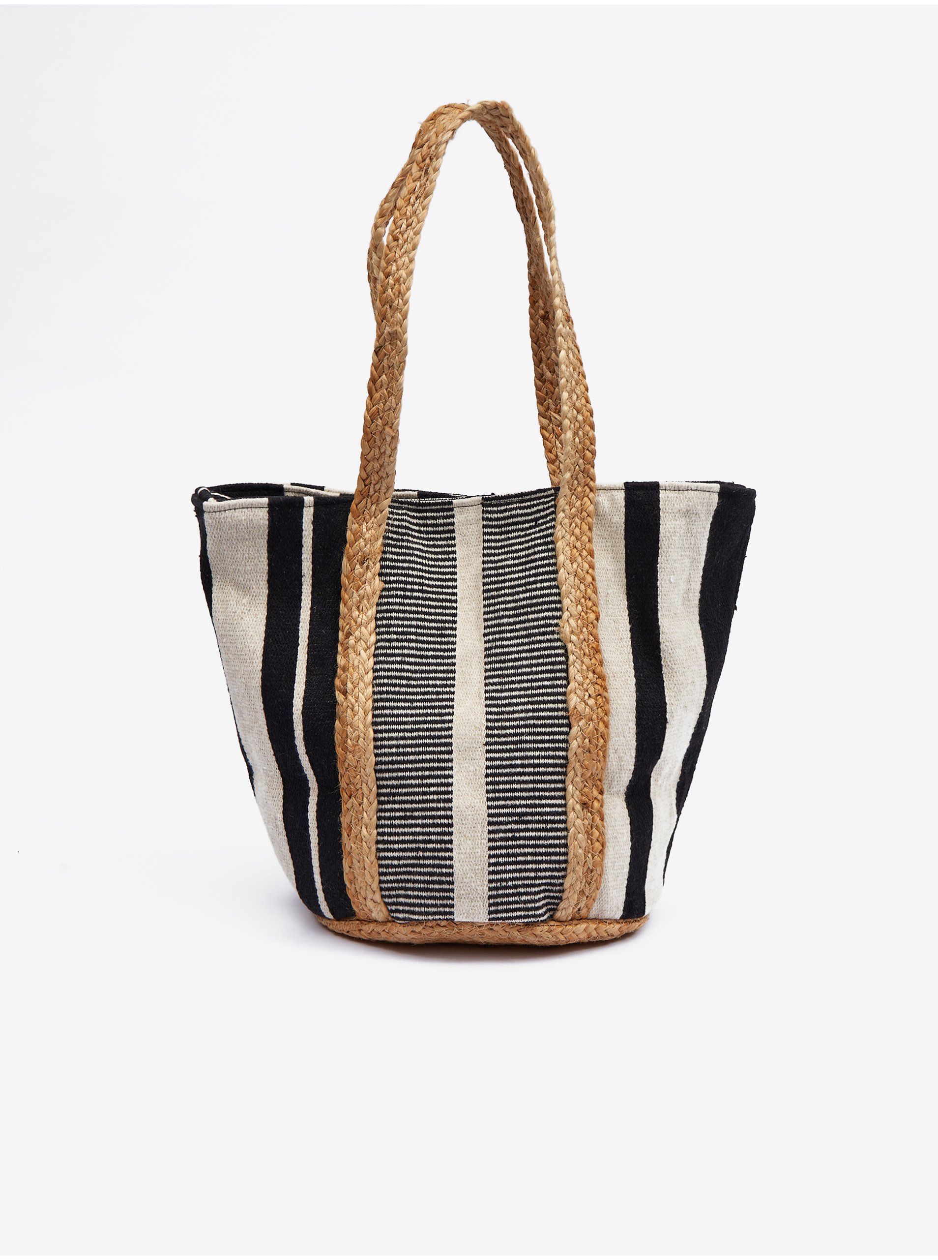 E-shop Bielo-čierna dámska pruhovaná taška ORSAY