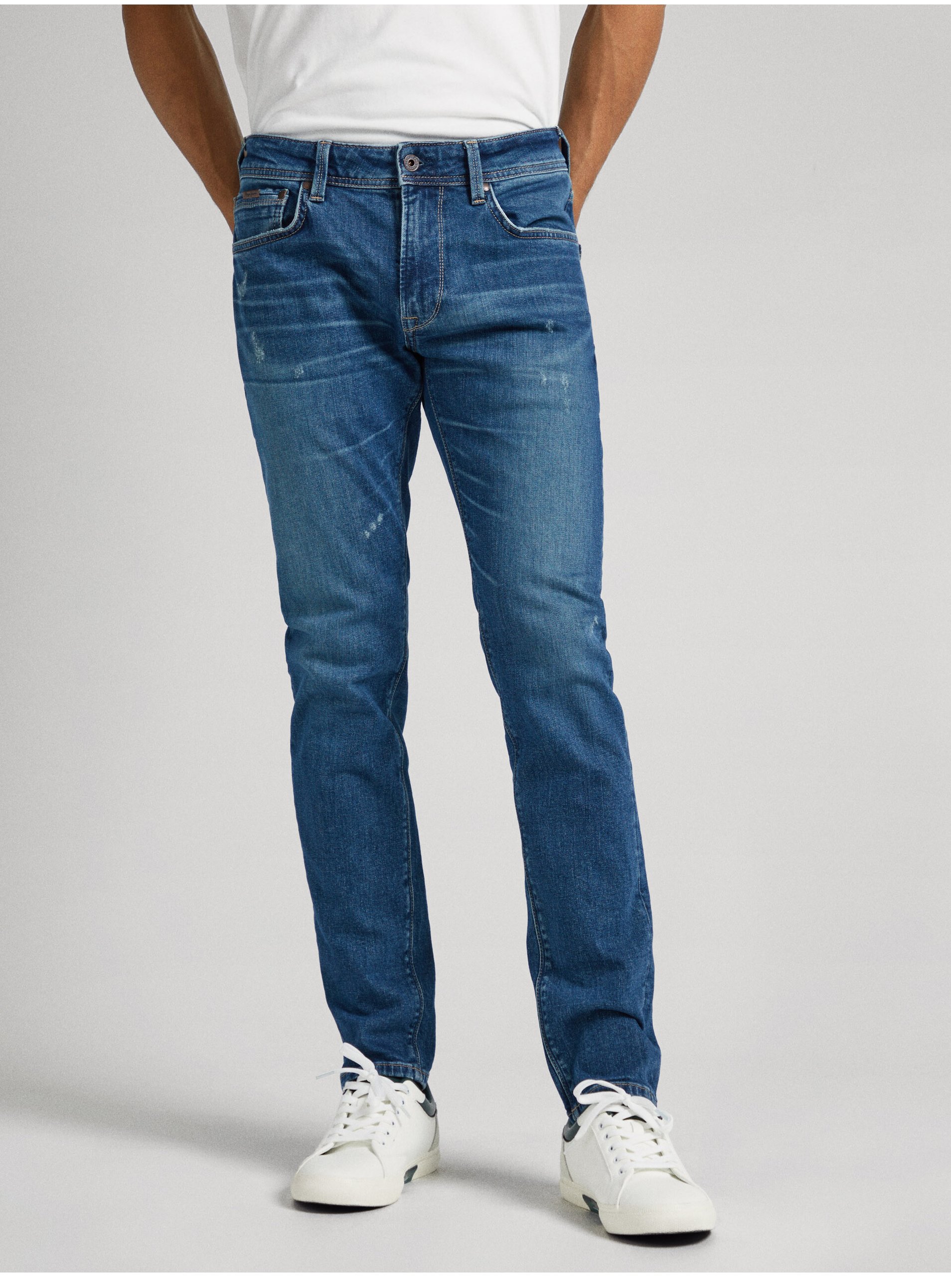 E-shop Modré pánské slim fit džíny Pepe Jeans Stanley
