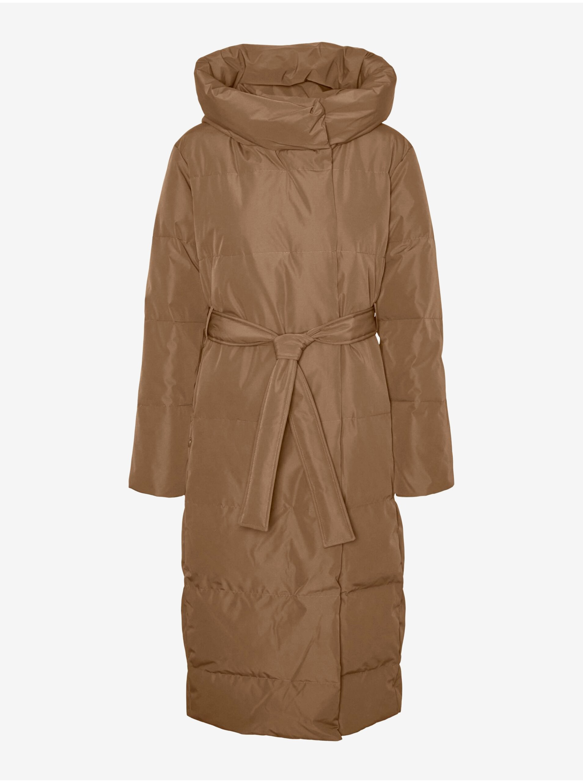 E-shop Hnědý dámský zimní kabát VERO MODA Leonie