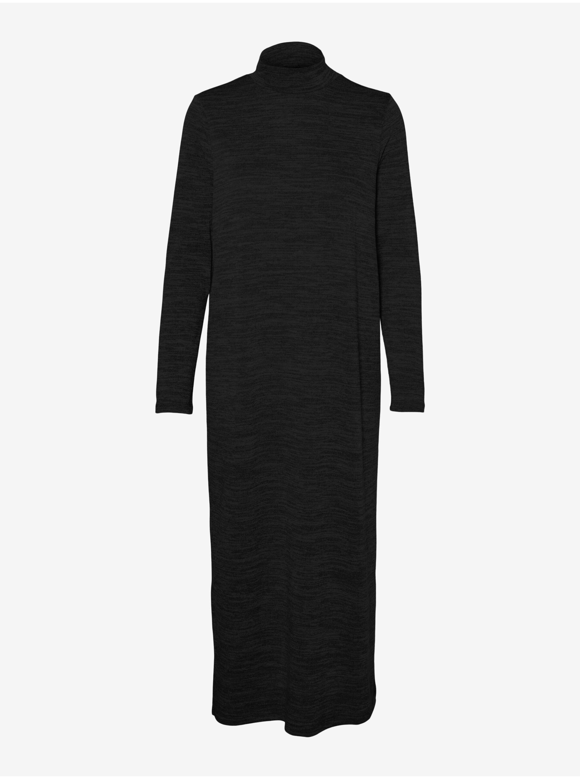 E-shop Čierne dámske svetrové šaty VERO MODA Katie