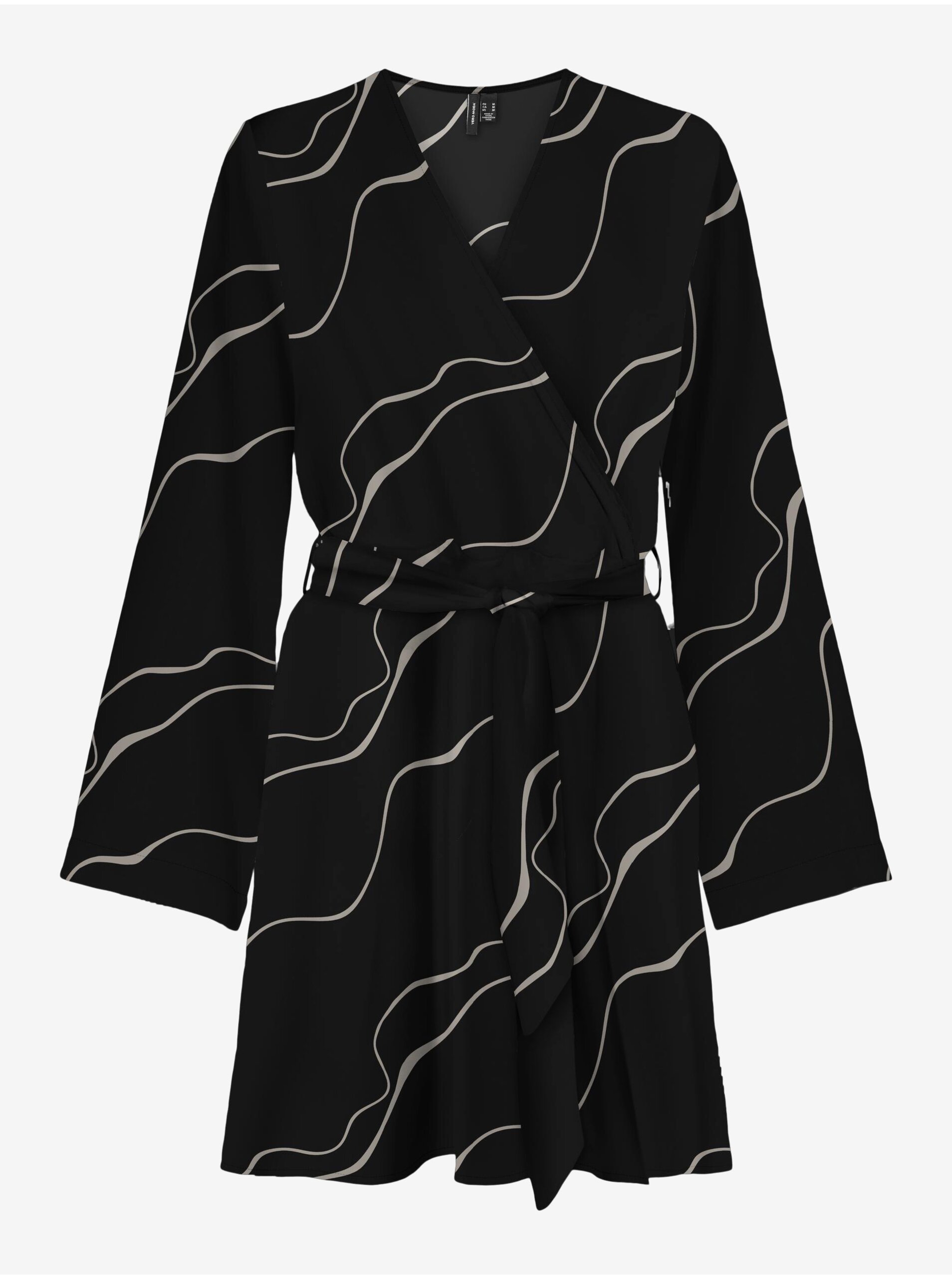 E-shop Černé dámské vzorované šaty VERO MODA Merle