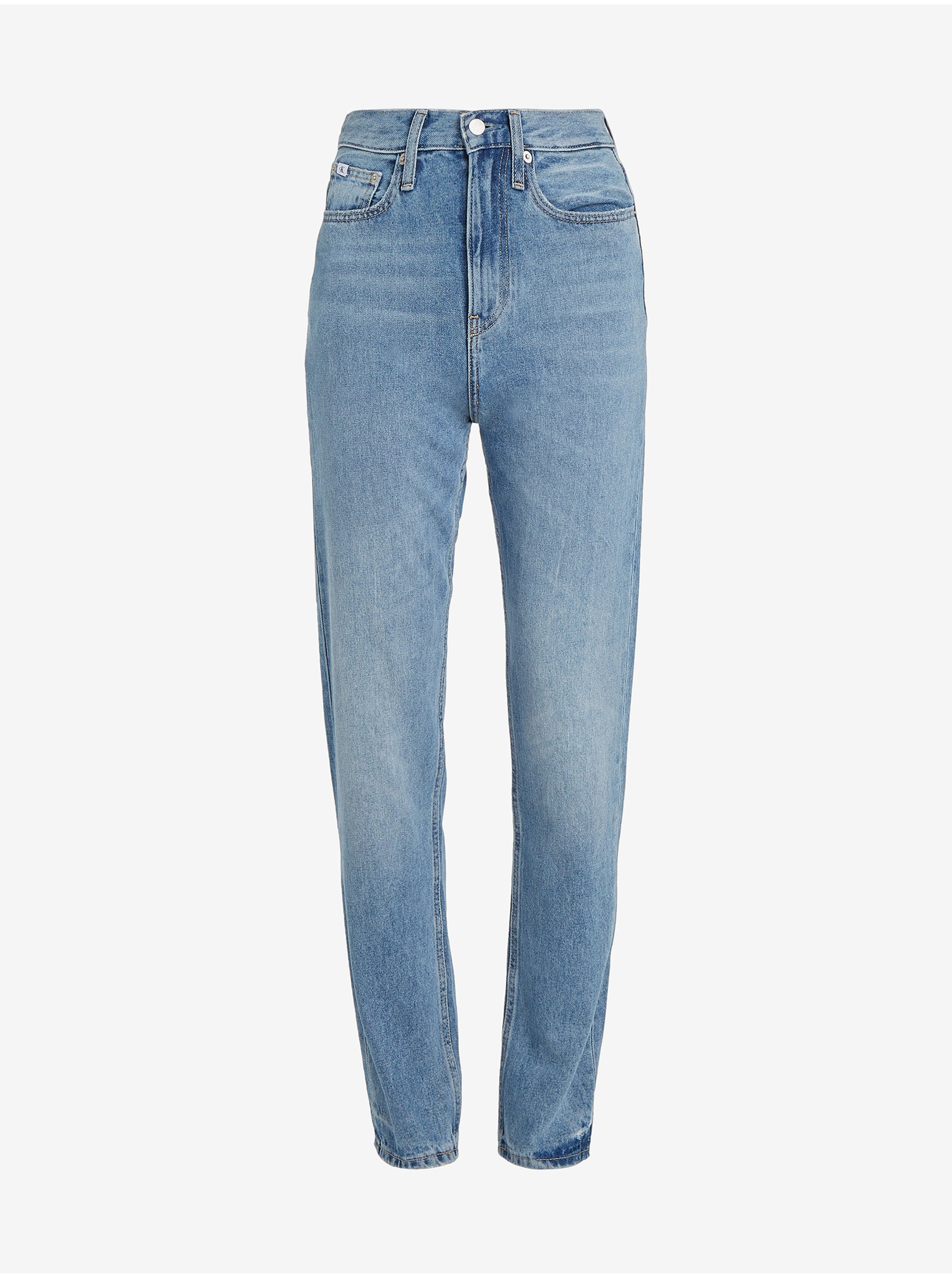 Lacno Svetlomodré dámske mom džínsy Calvin Klein Jeans