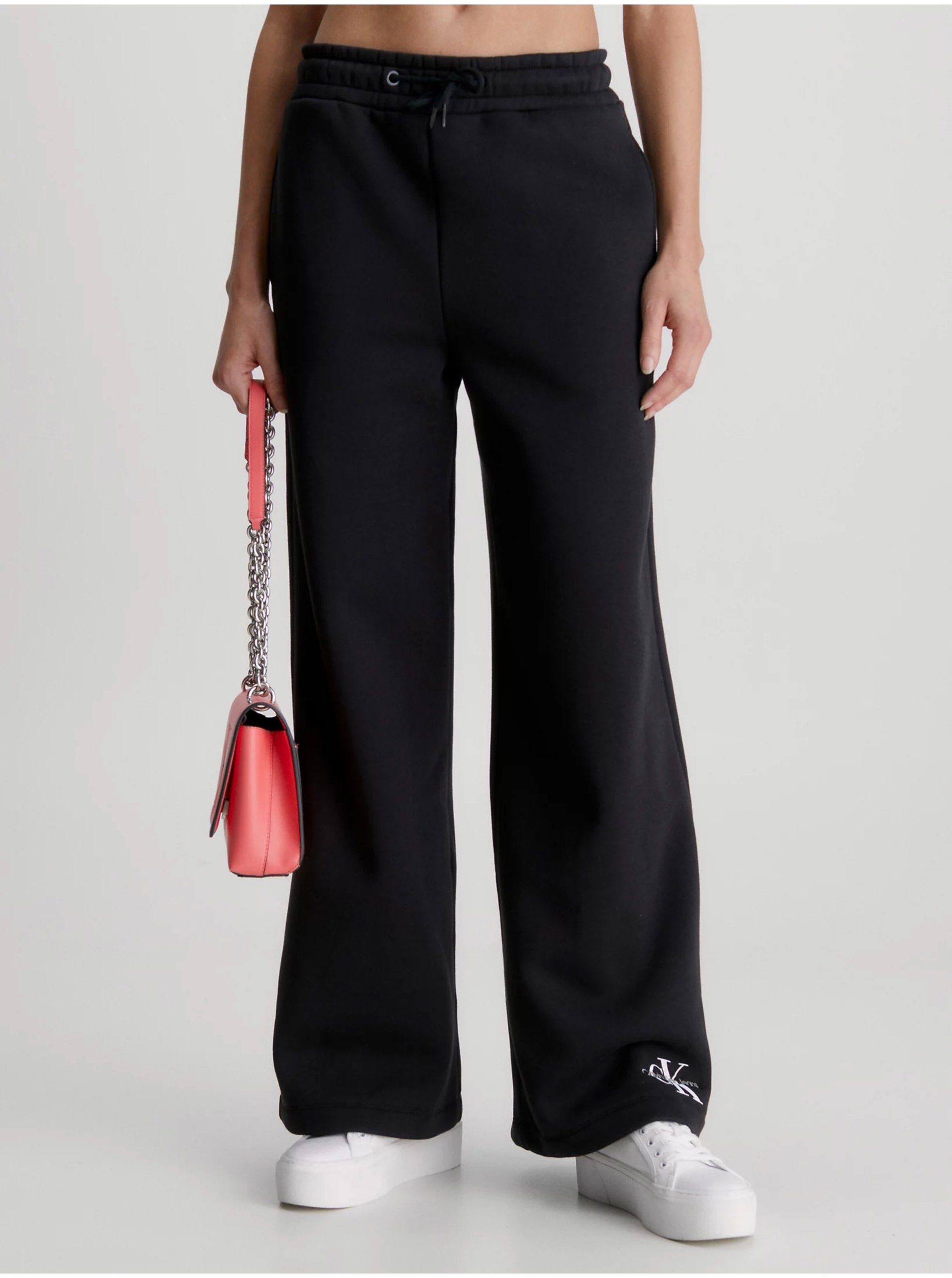 Lacno Čierne dámske tepláky Calvin Klein Jeans