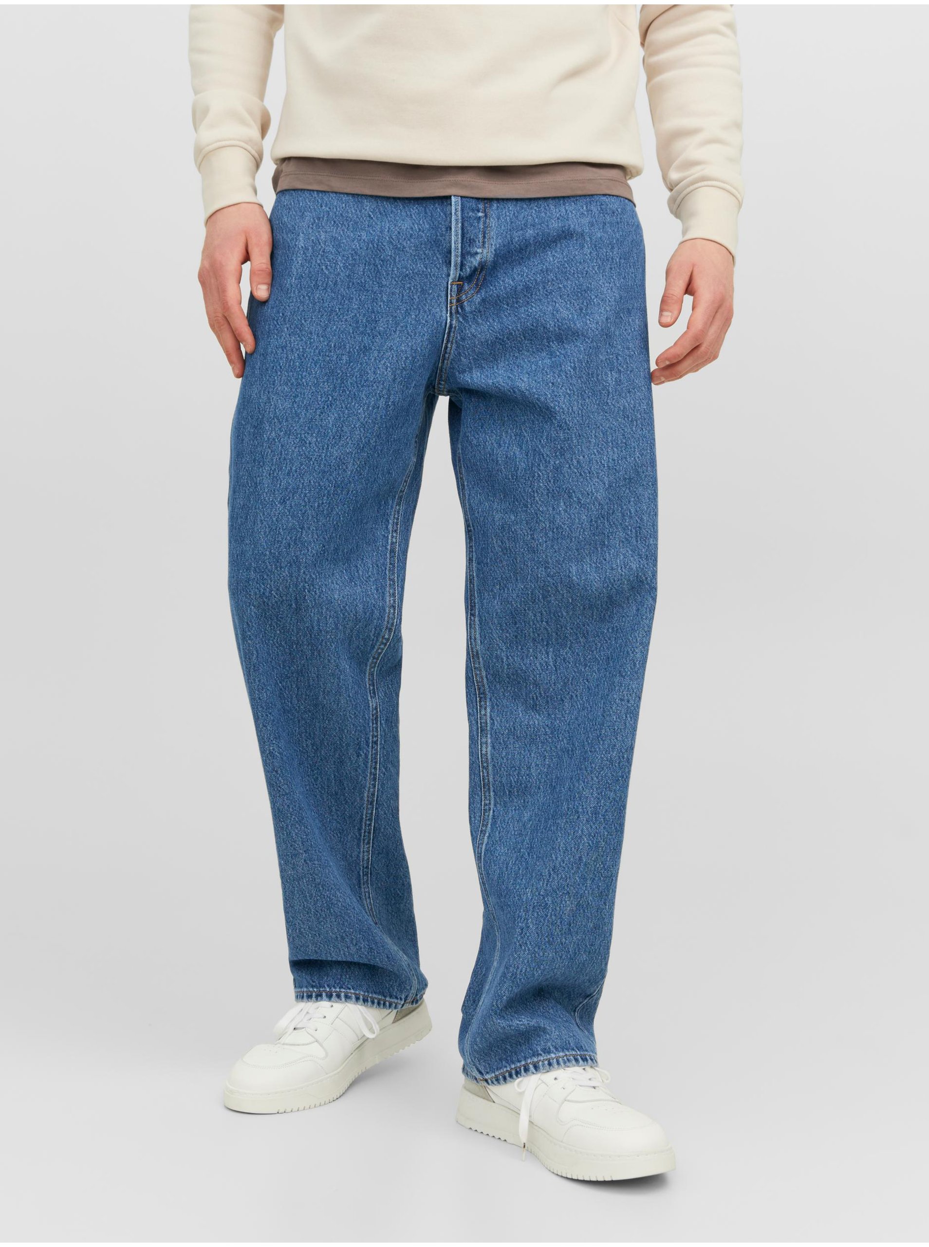 E-shop Modré pánské široké džíny Jack & Jones Alex