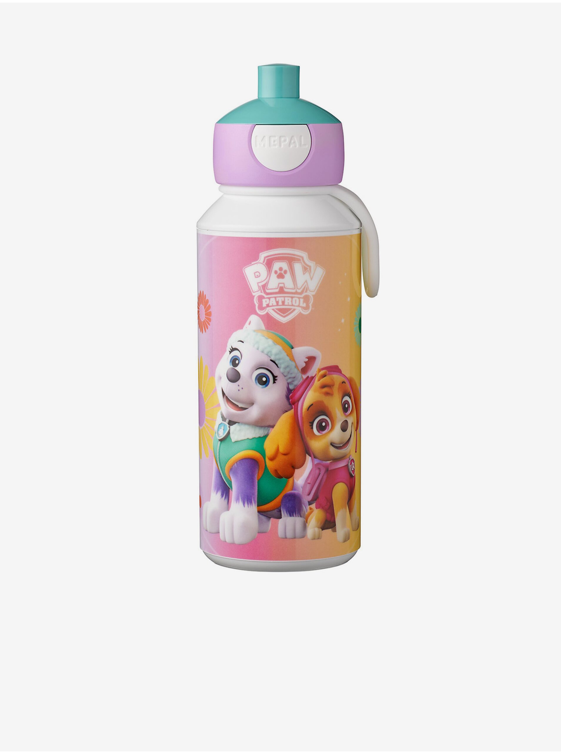 Lacno Žlto-ružová vzorovaná fľaša pre deti Mepal Campus Paw Patrol Girls (400 ml)