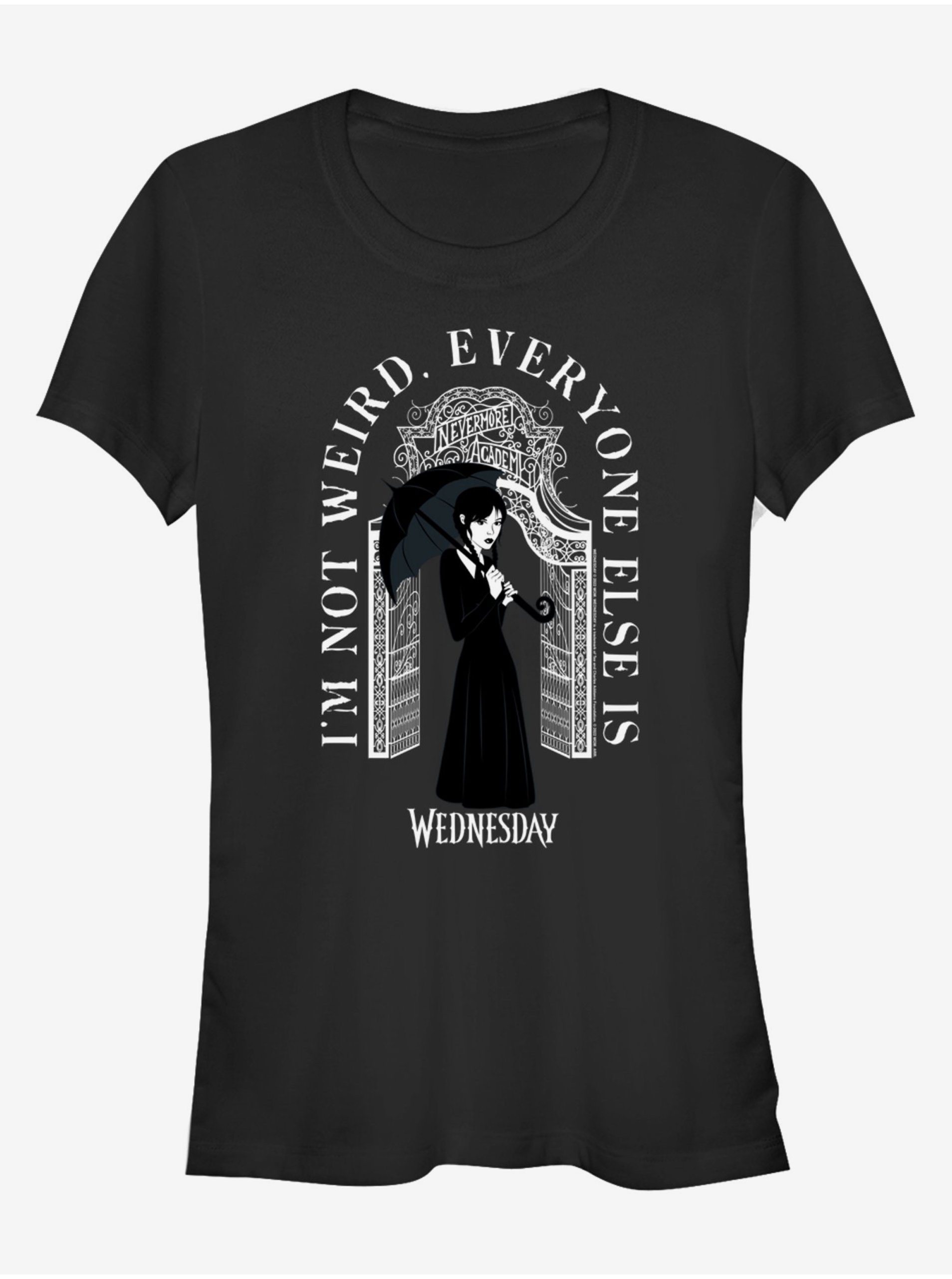 E-shop Čierne dámske tričko ZOOT.Fan MGM I'm Not Weird