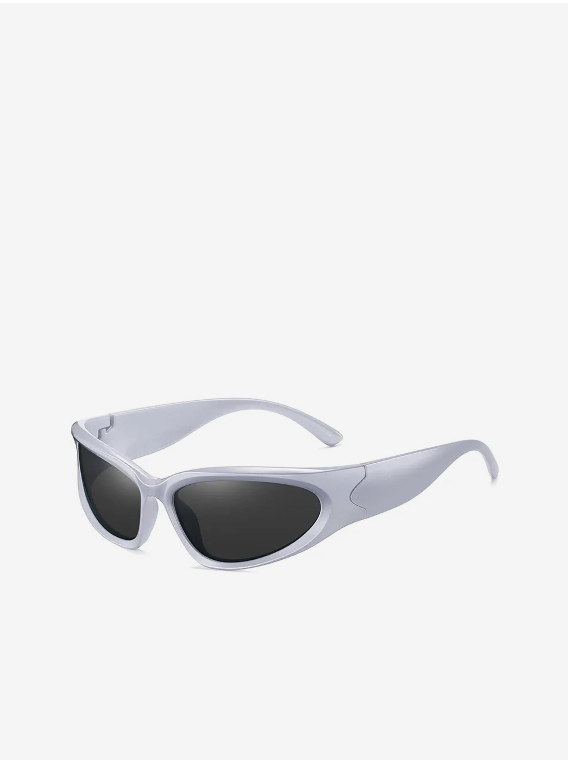 Levně Bílé unisex sluneční brýle VeyRey Steampunk Telos
