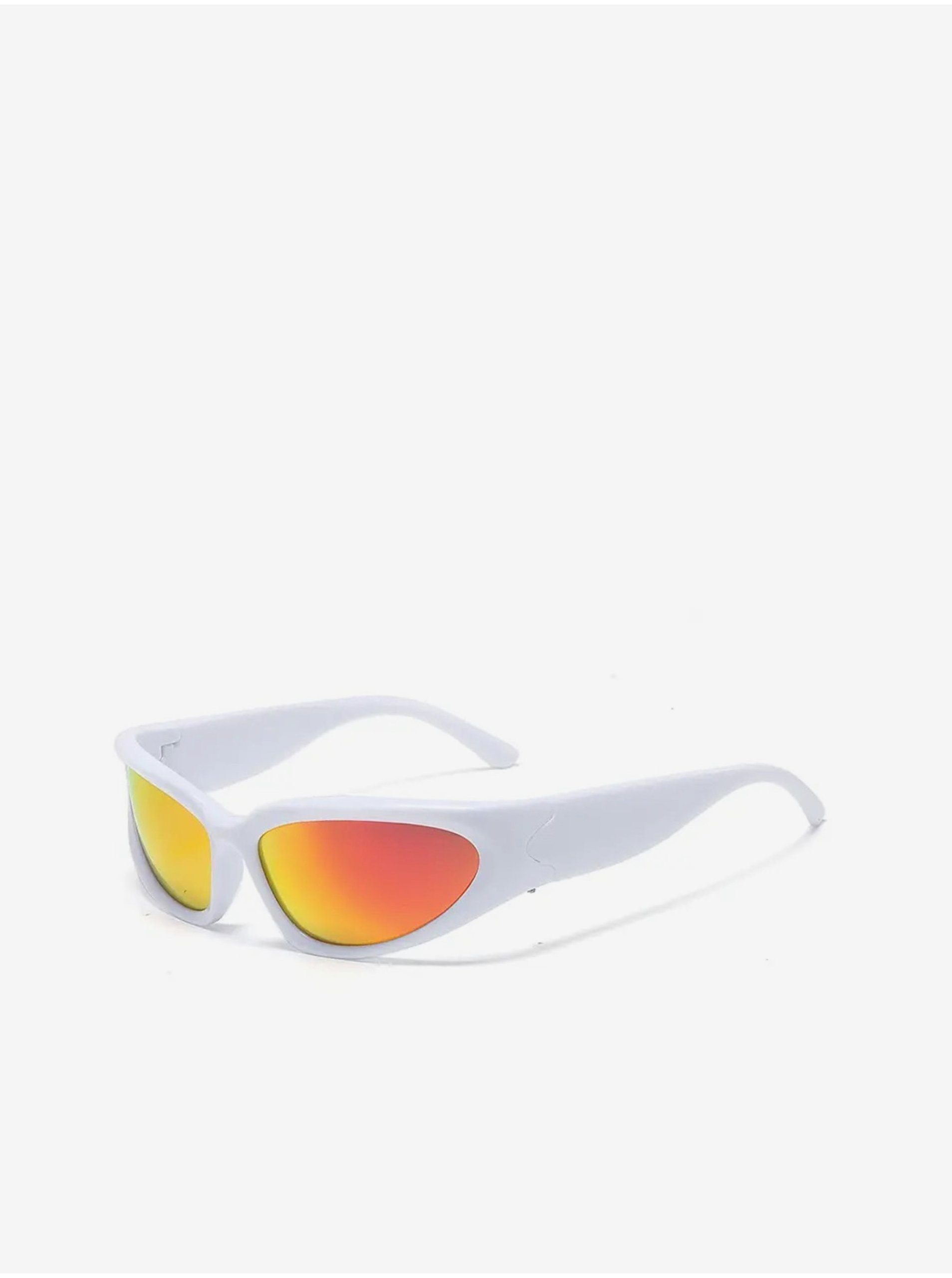 Levně Bílé unisex sportovní sluneční brýle VeyRey Steampunk Gezrel