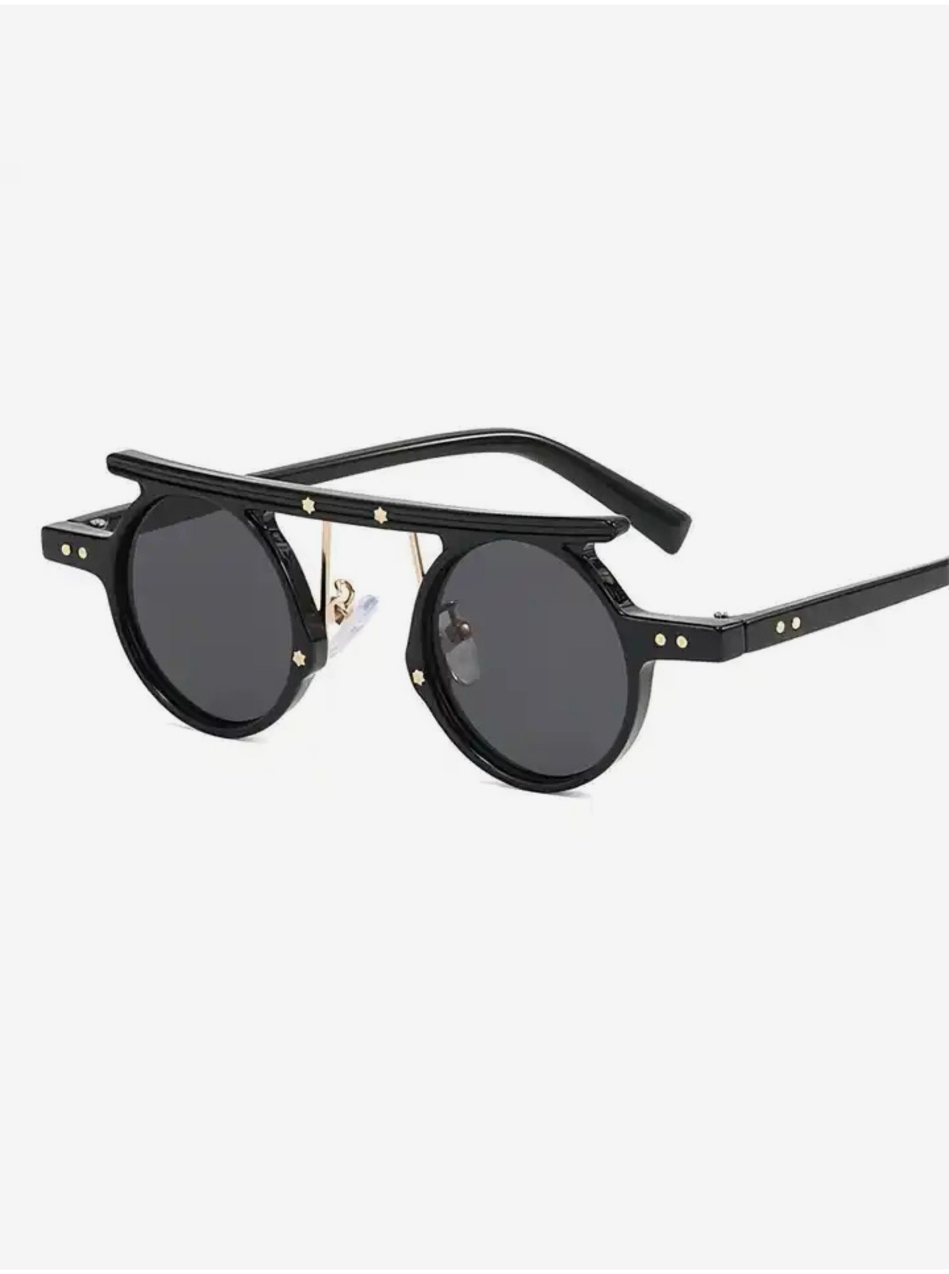 E-shop Černé unisex sluneční brýle VeyRey Steampunk Punnyostion