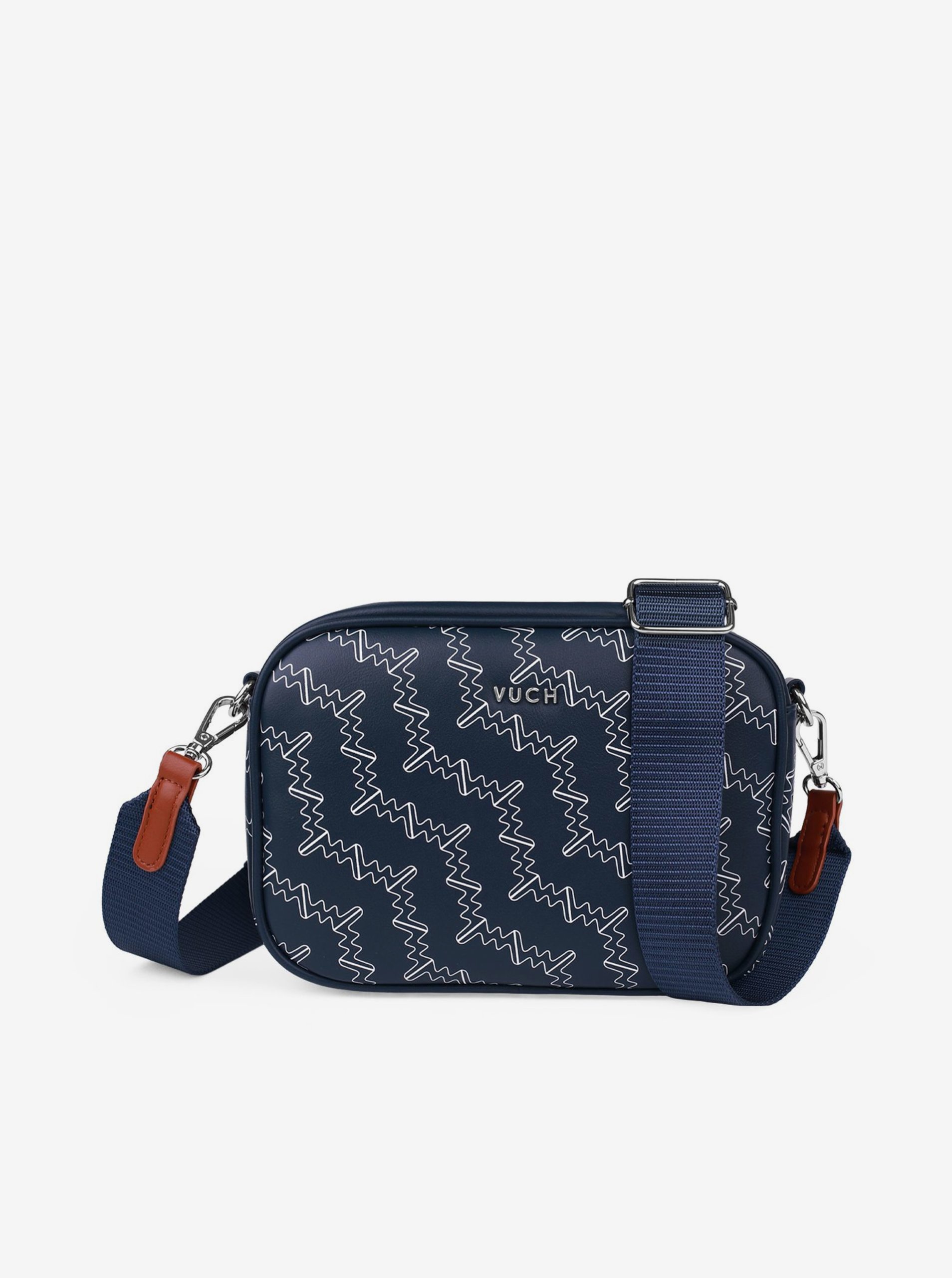 E-shop Tmavě modrá dámská vzorovaná crossbody kabelka VUCH Daya