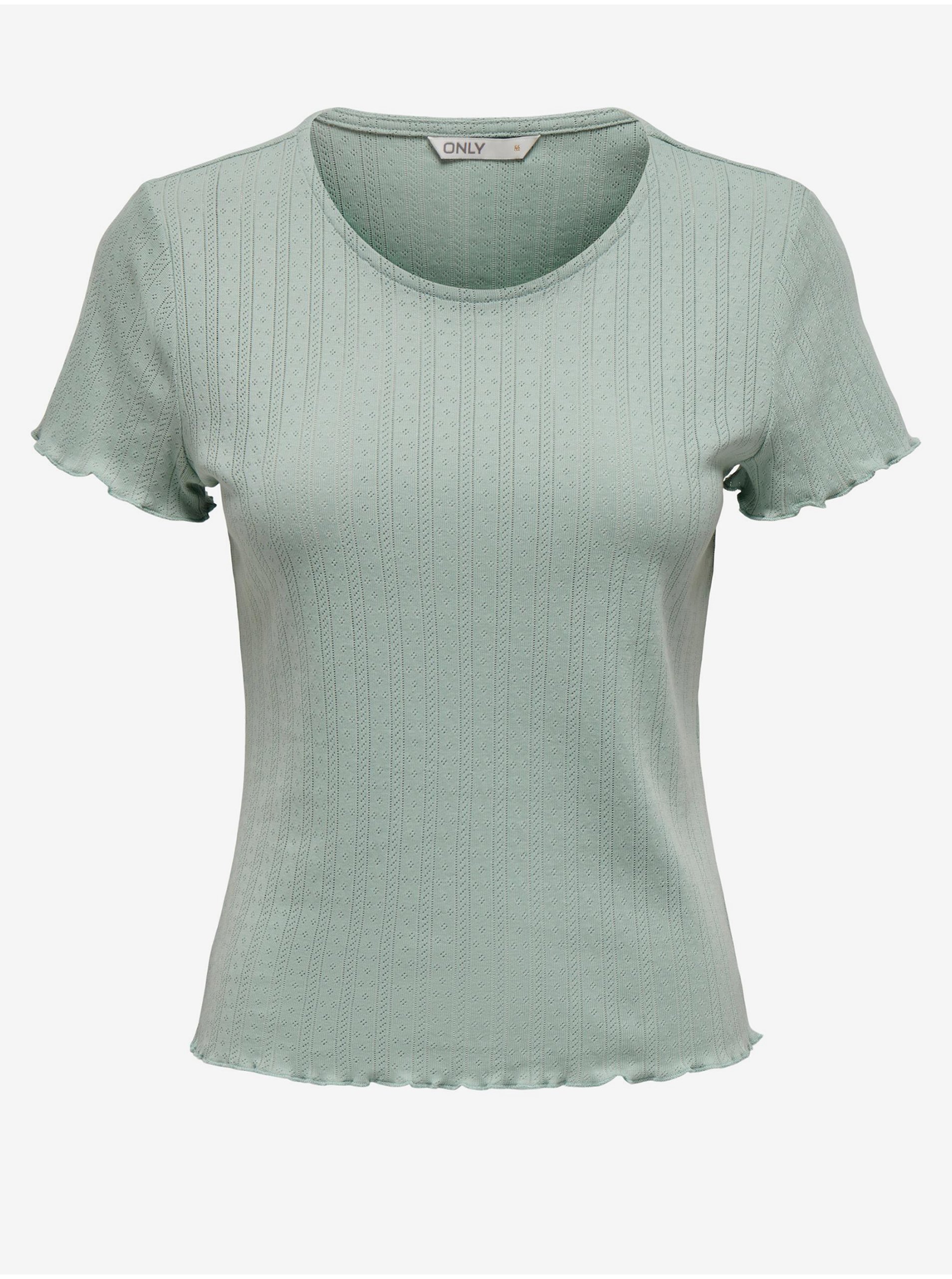 E-shop Světle zelené dámské tričko ONLY Carlotta