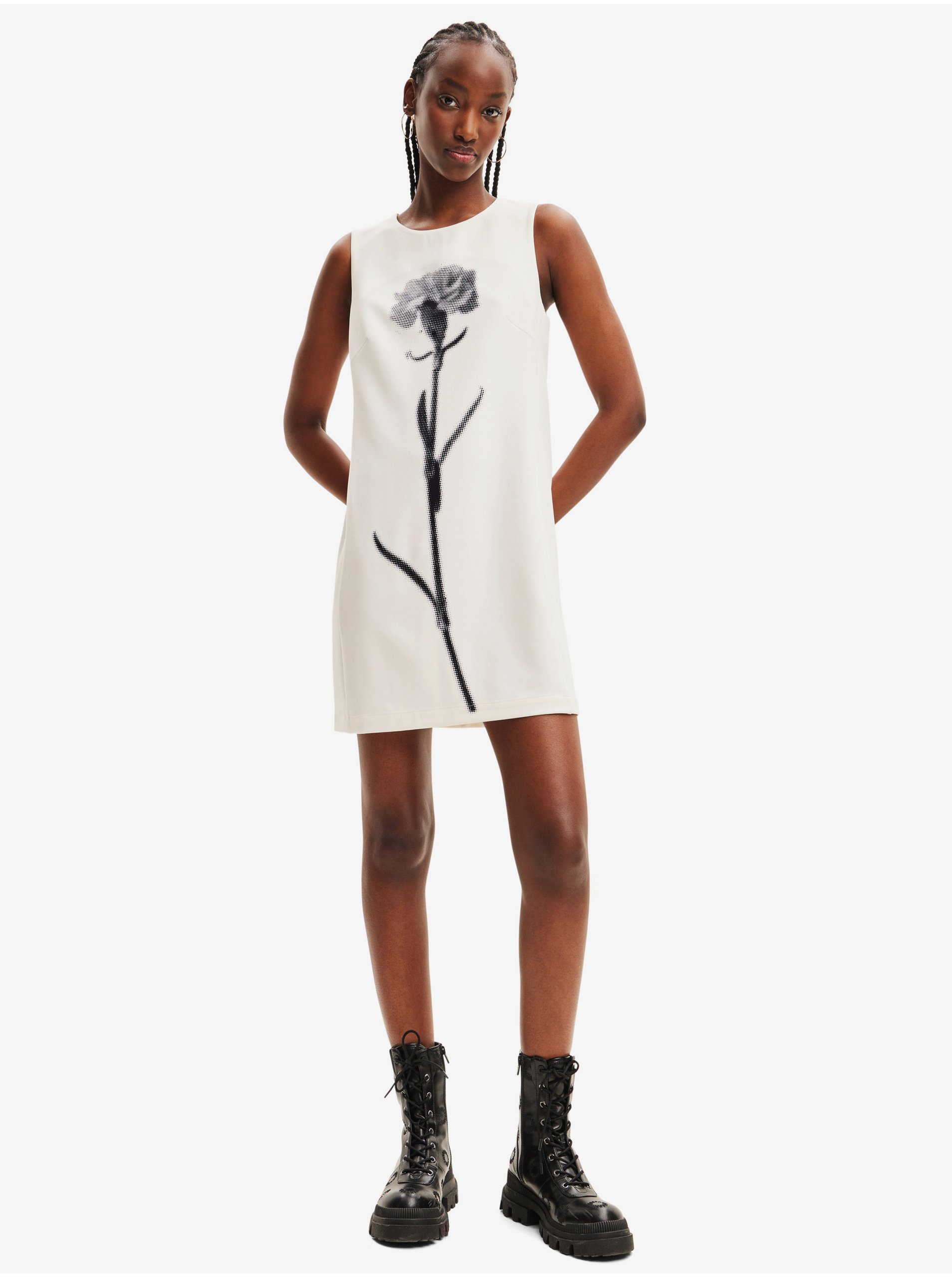 E-shop Biele dámske šaty Desigual Shasta
