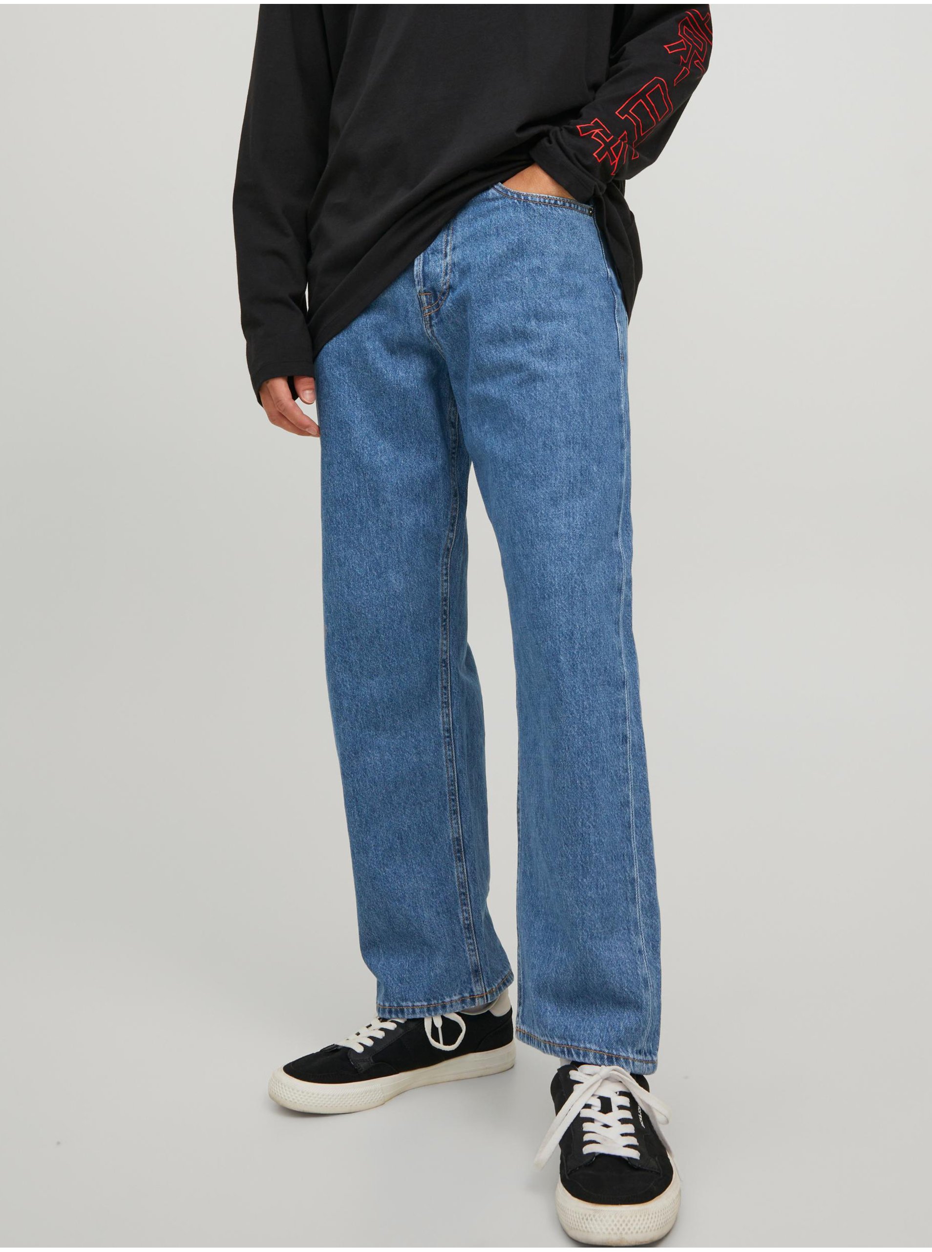 E-shop Modré pánské široké džíny Jack & Jones Eddie