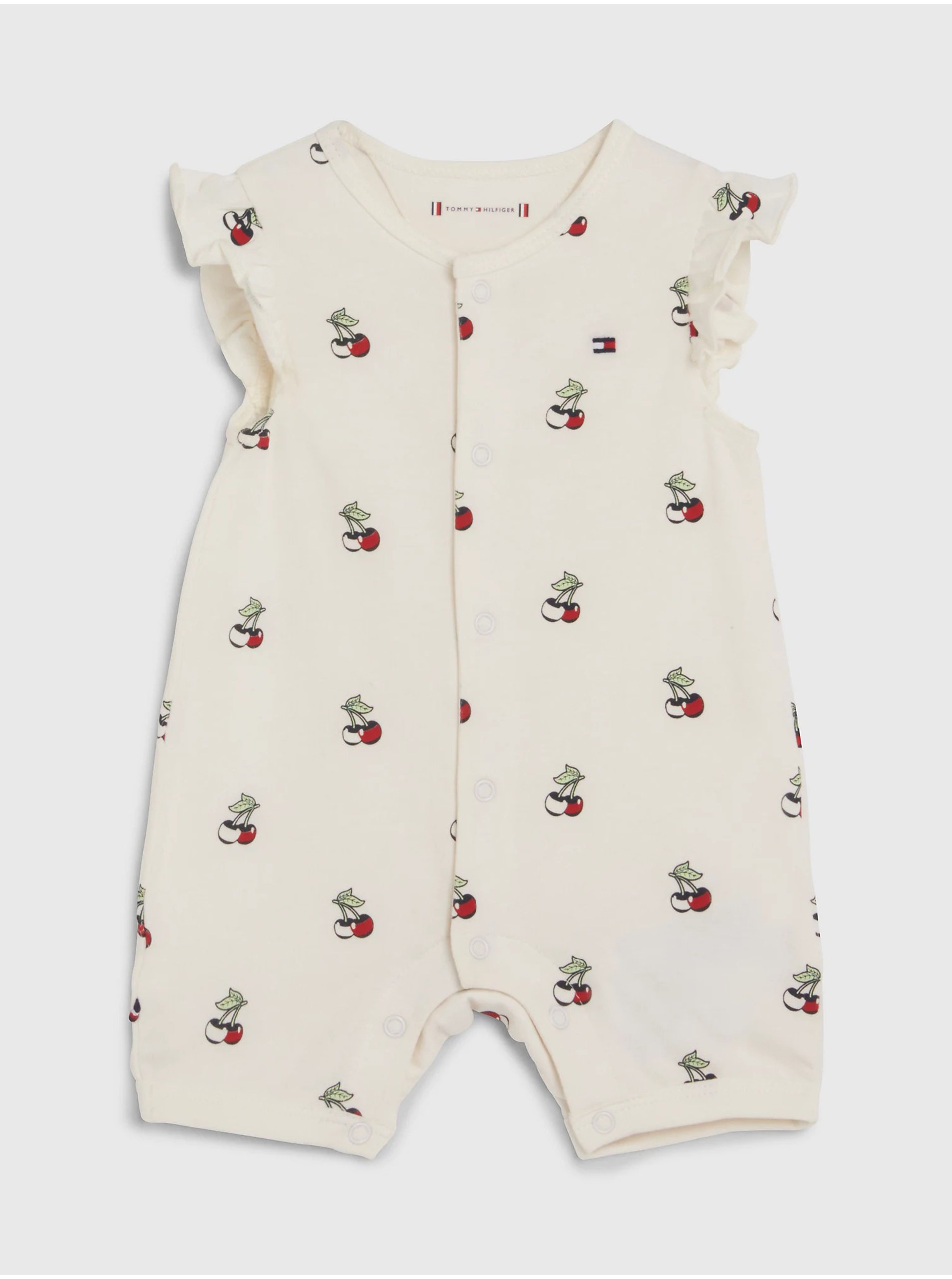 E-shop Krémové holčičí vzorované body Tommy Hilfiger Baby Cherry