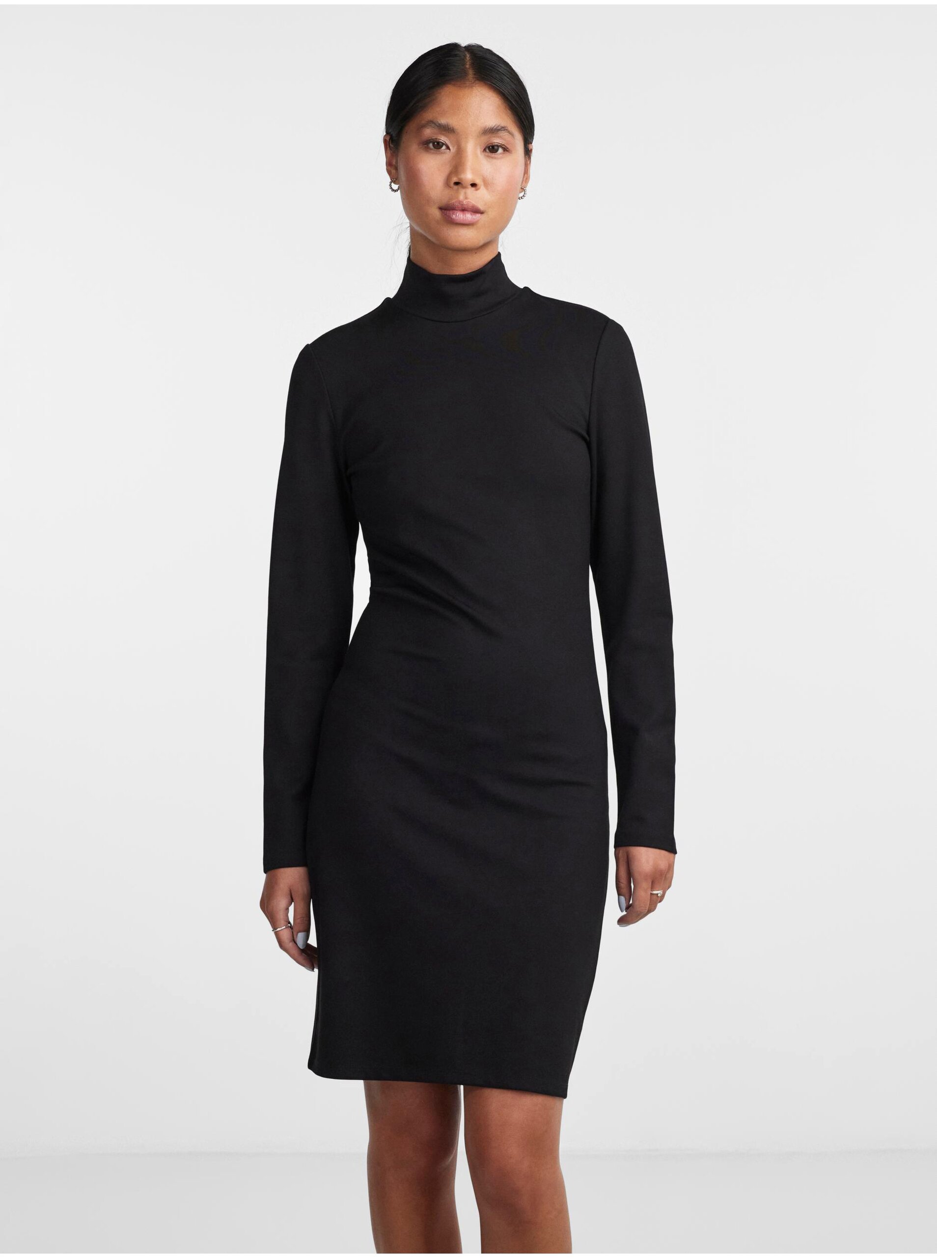 E-shop Čierne dámske puzdrové šaty Pieces Naya