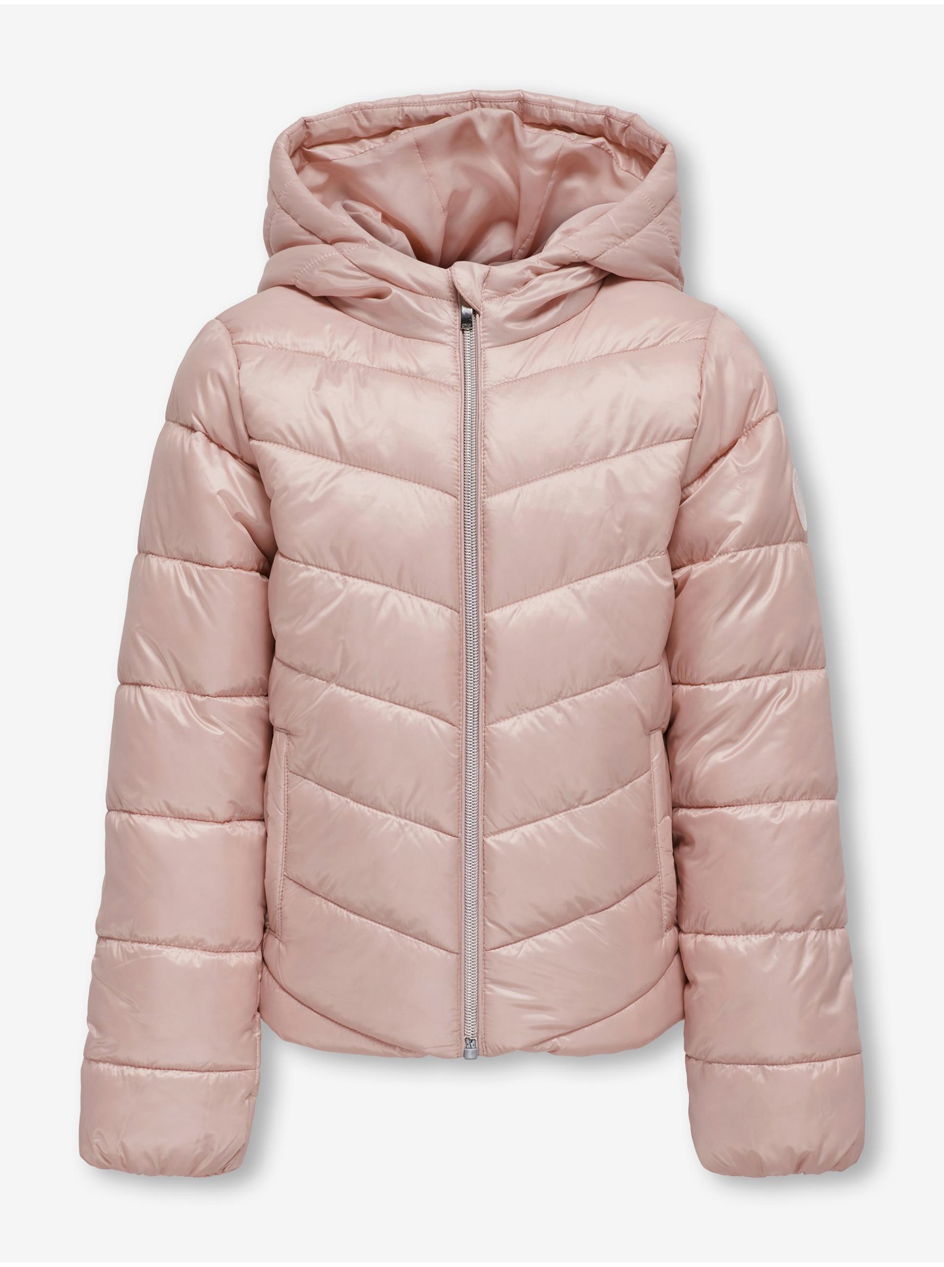 E-shop Světle růžová holčičí prošívaná bunda ONLY New Talia