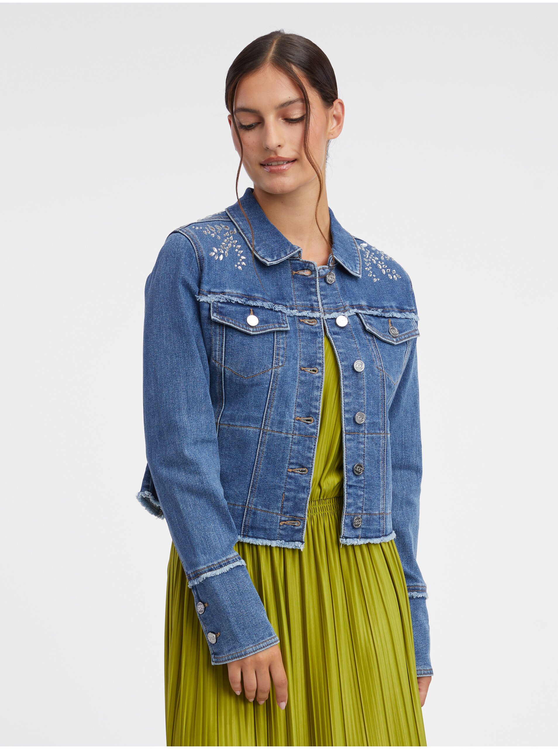 E-shop Modrá dámská džínová bunda ORSAY