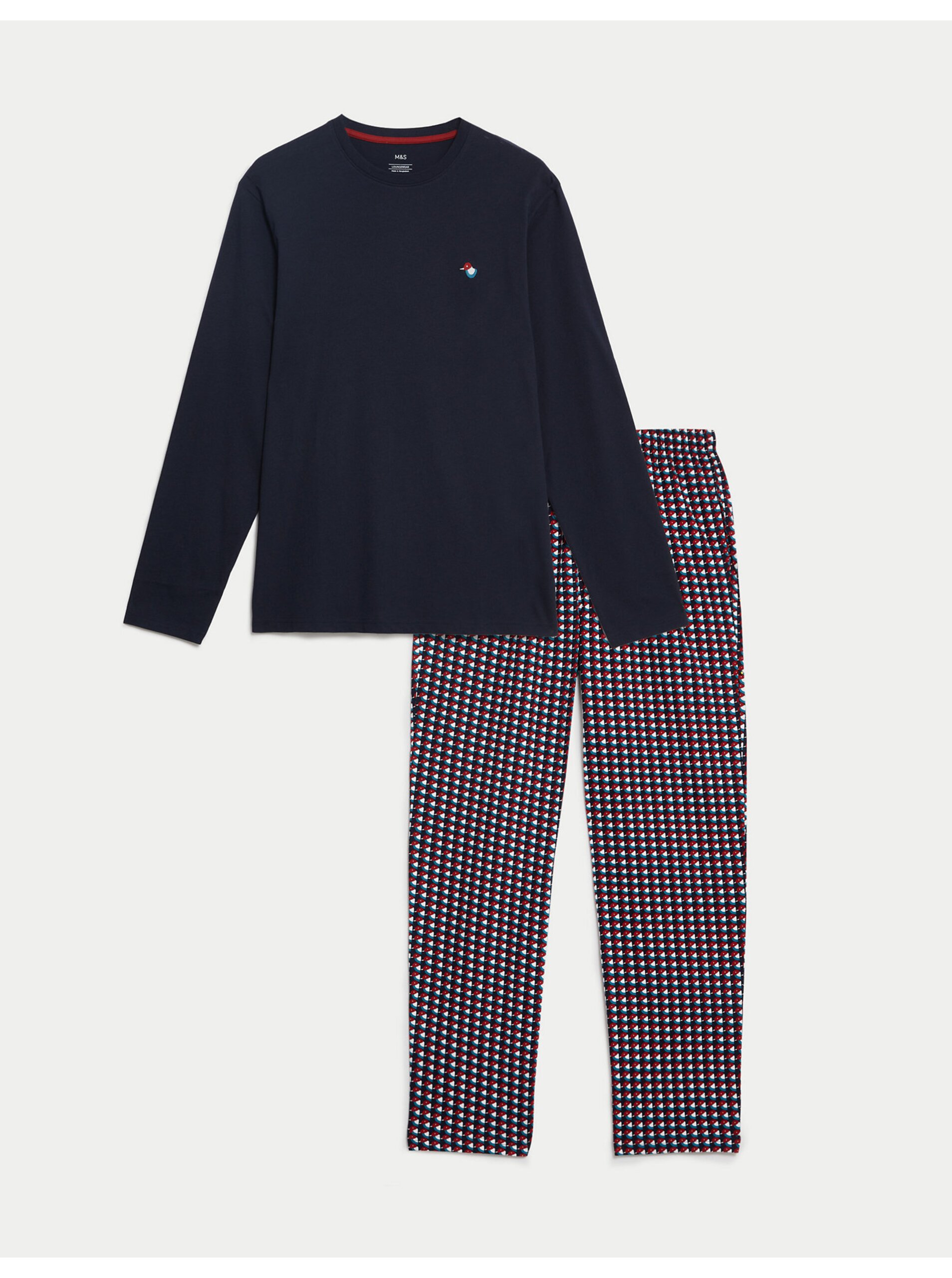 Lacno Tmavomodré pánske pyžamo Marks & Spencer