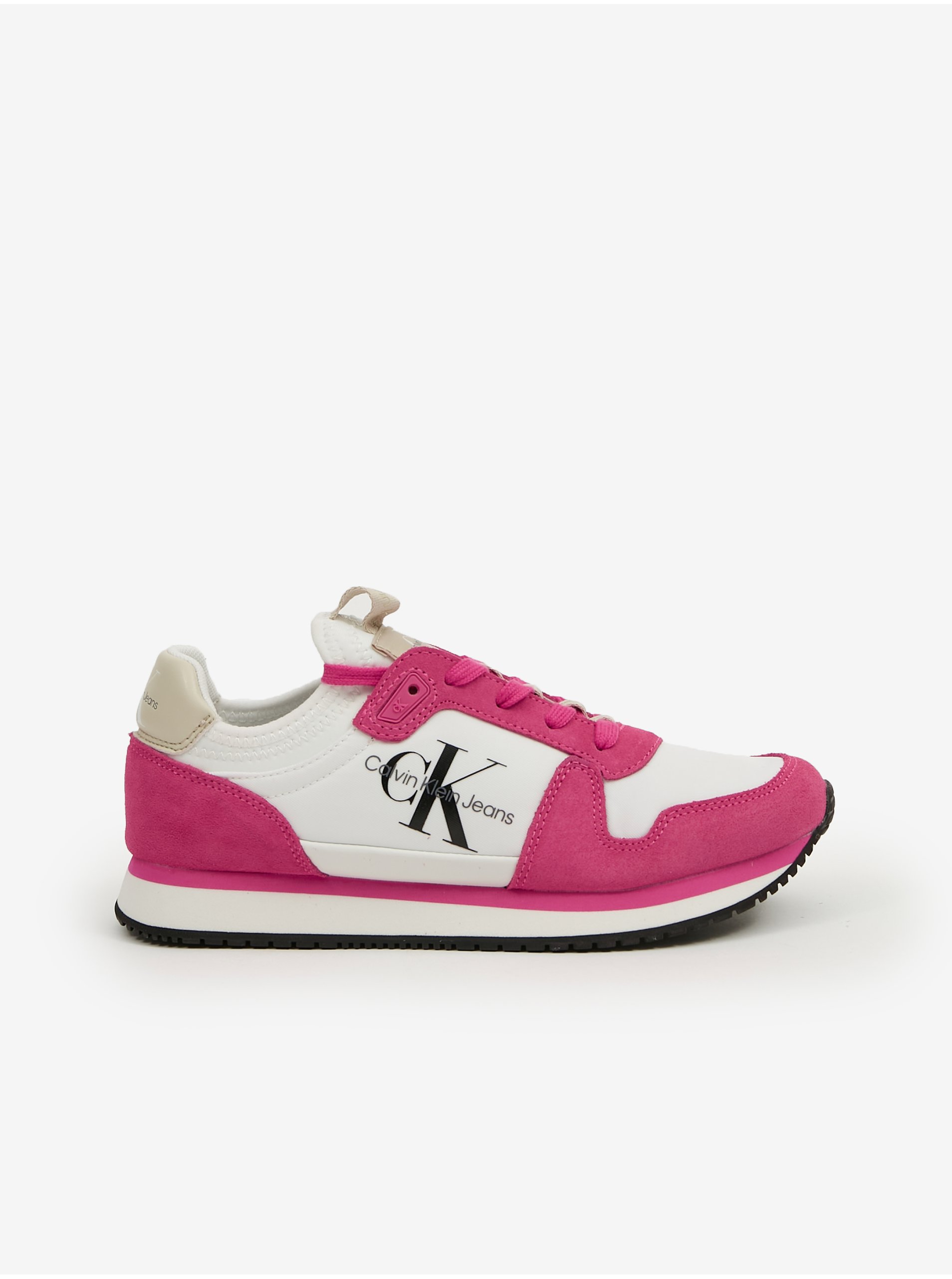 E-shop Růžové dámské tenisky se semišovými detaily Calvin Klein Jeans