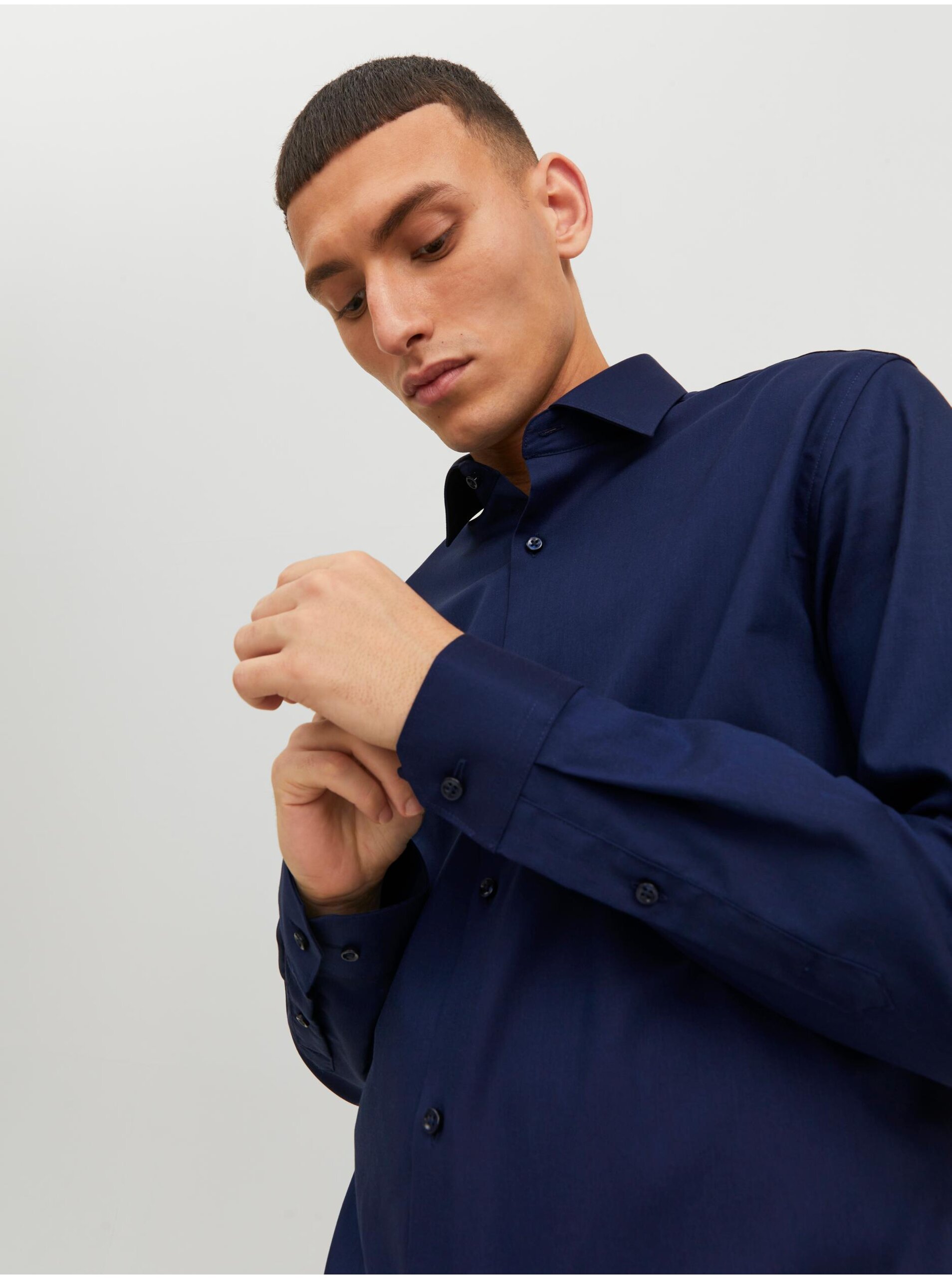 Tmavě modrá pánská košile Jack & Jones Parker