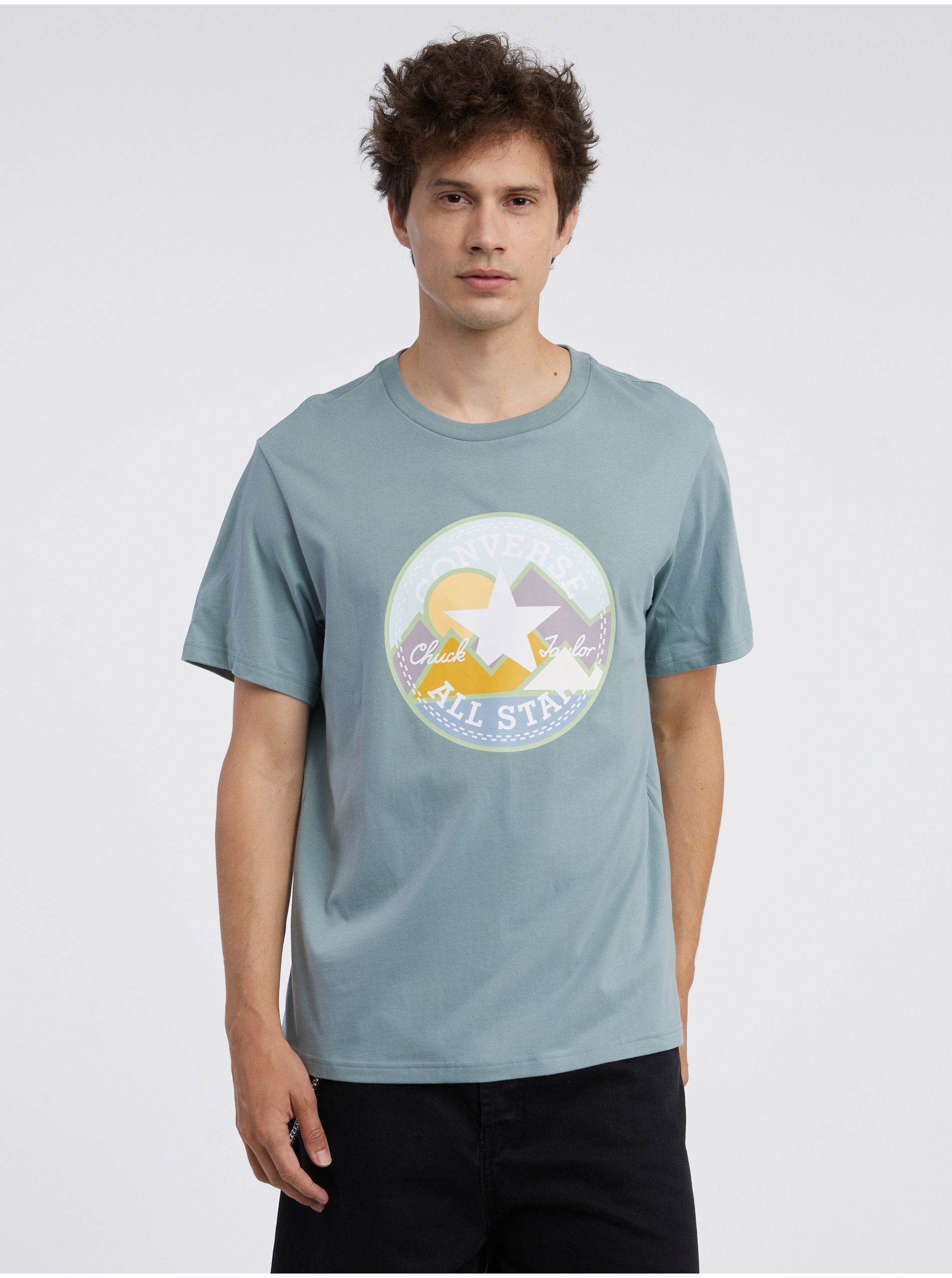E-shop Svetlo zelené pánske tričko Converse Coastal Remix