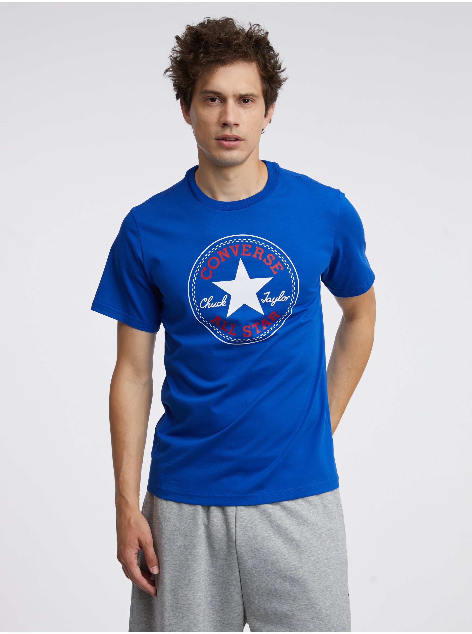 Levně Modré unisex tričko Converse