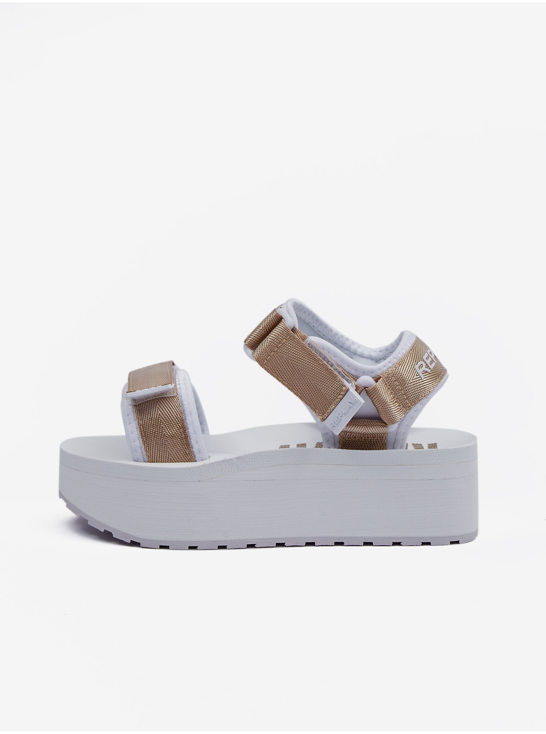 Lacno Bielo-hnedé dámske sandále Replay
