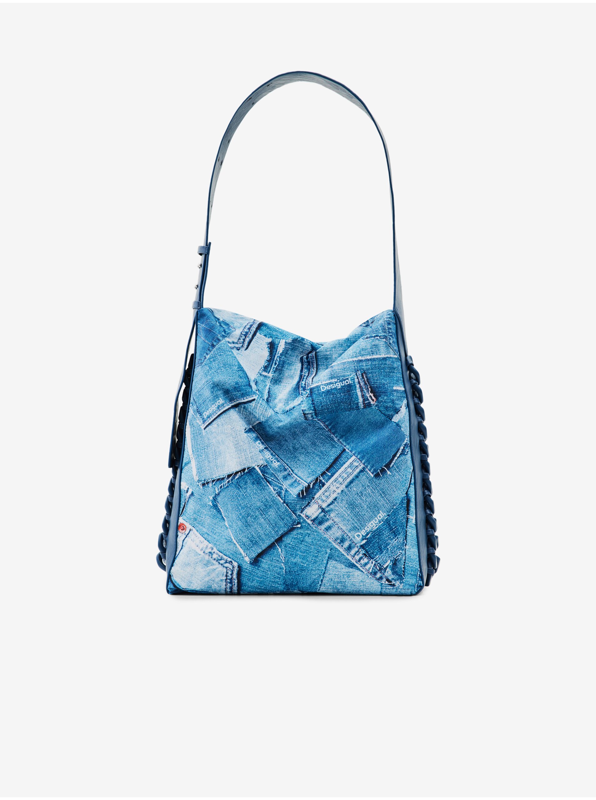 E-shop Modrá dámská vzorovaná kabelka Desigual Forever Blue Estrasburgo