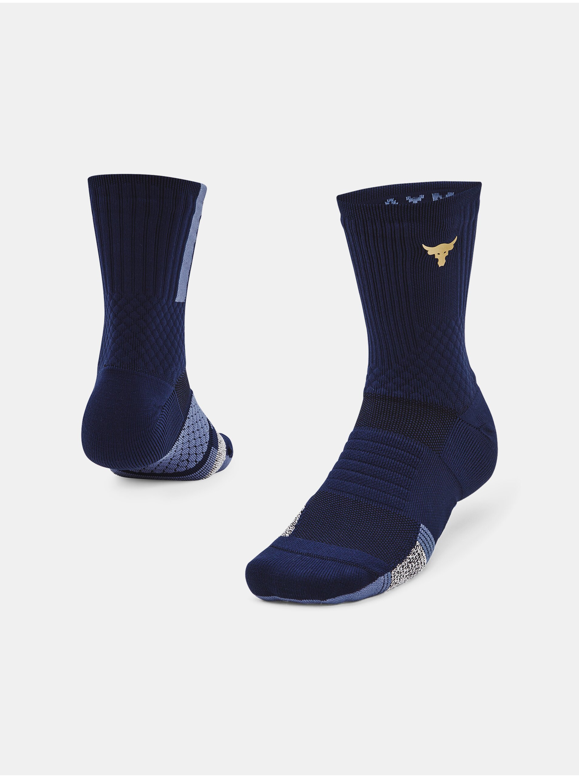 Levně Tmavě modré pánské sportovní ponožky Under Armour UA PRJ Rock AD Playmaker 1pk Mid