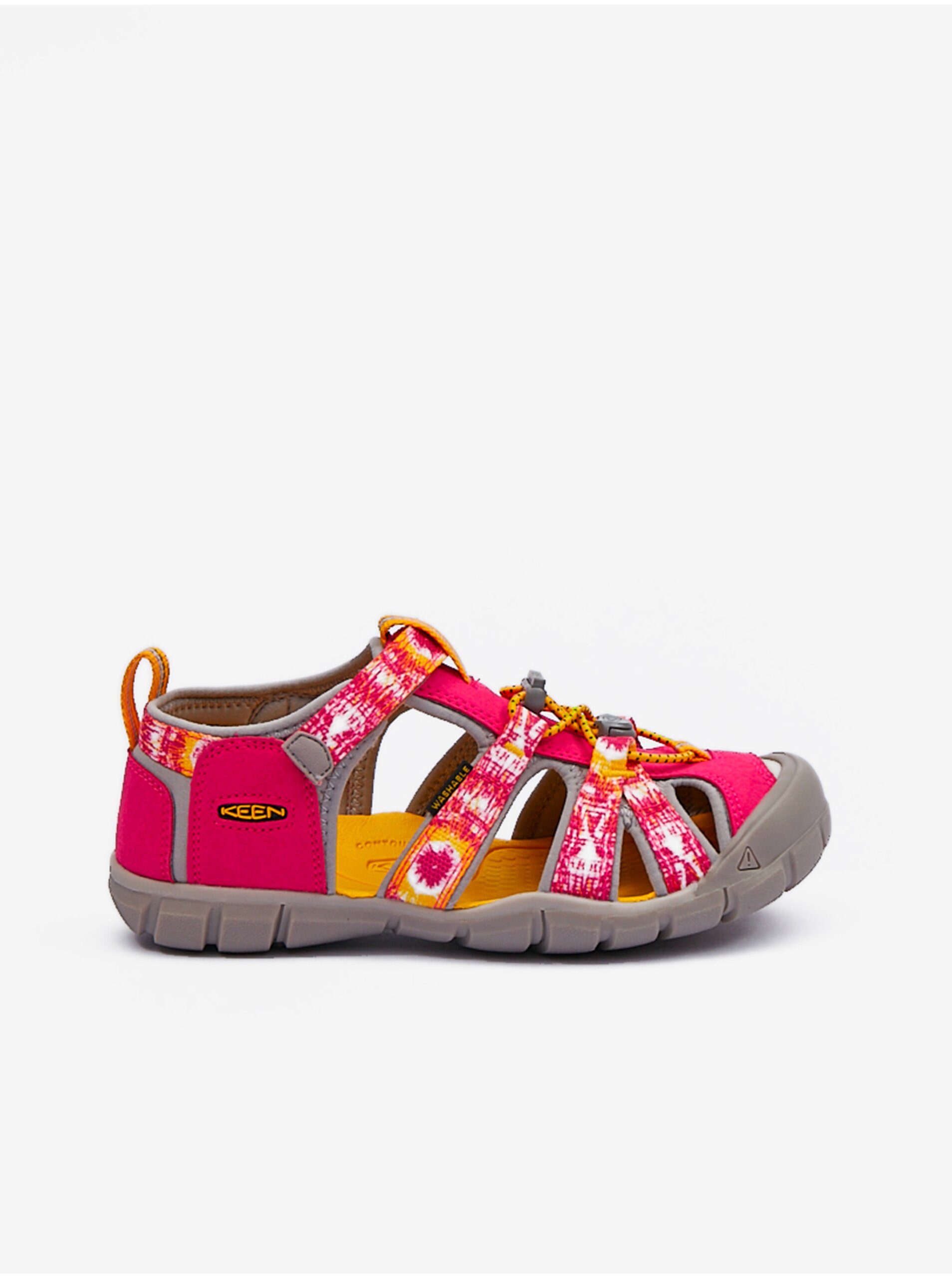 Lacno Tmavo ružové dievčenské outdoorové sandále Keen Seacamp