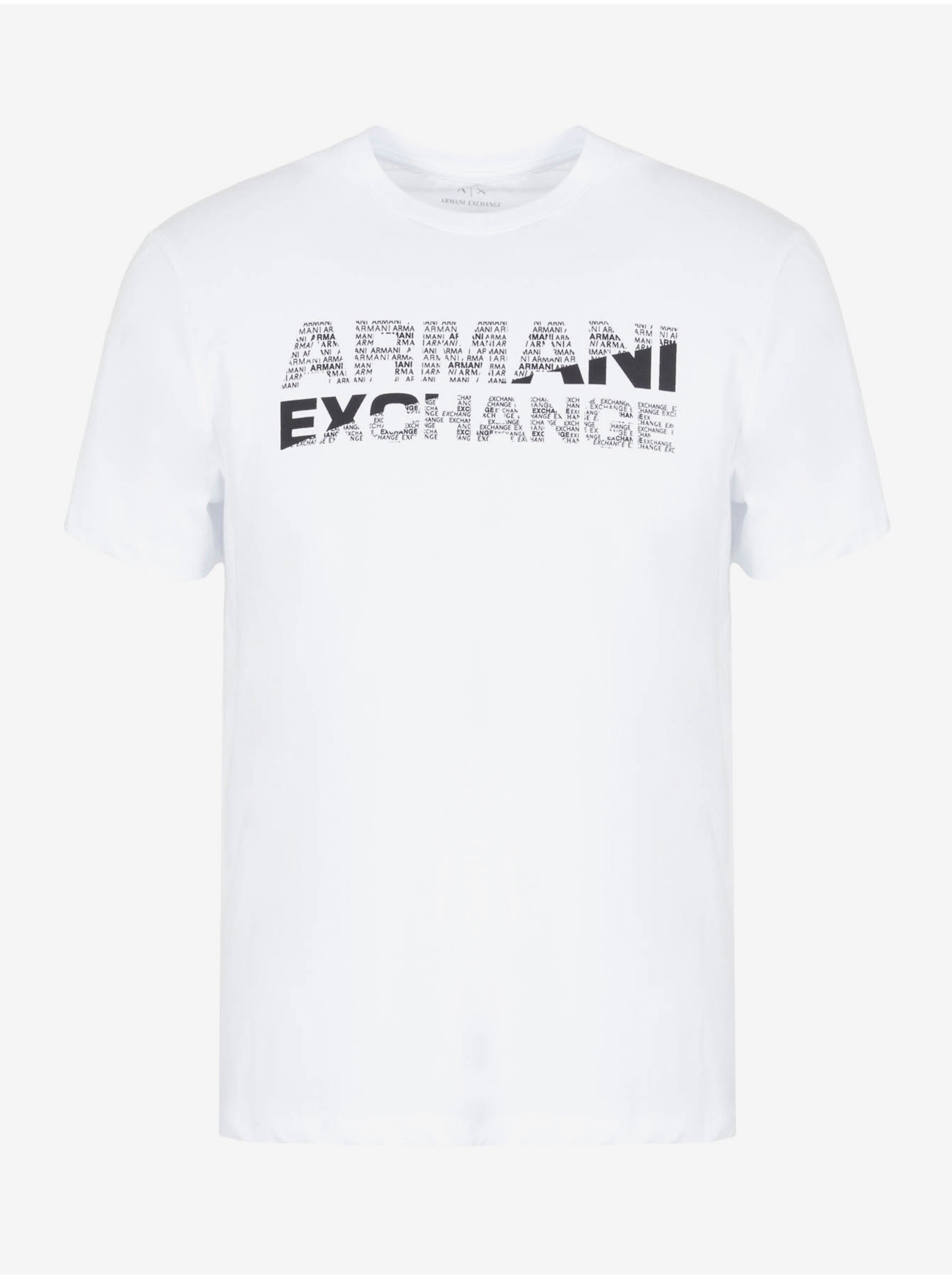 E-shop Bílé pánské triko Armani Exchange