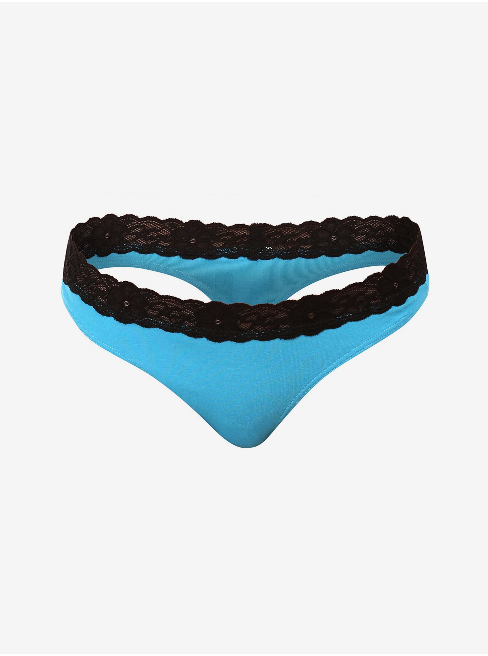 Modré dámské tanga s krajkou Styx