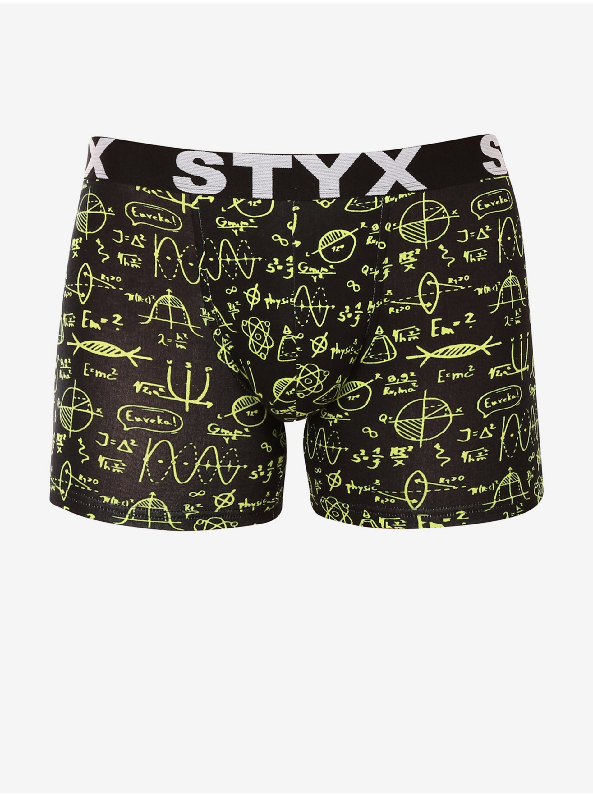 Černé pánské vzorované boxerky Styx