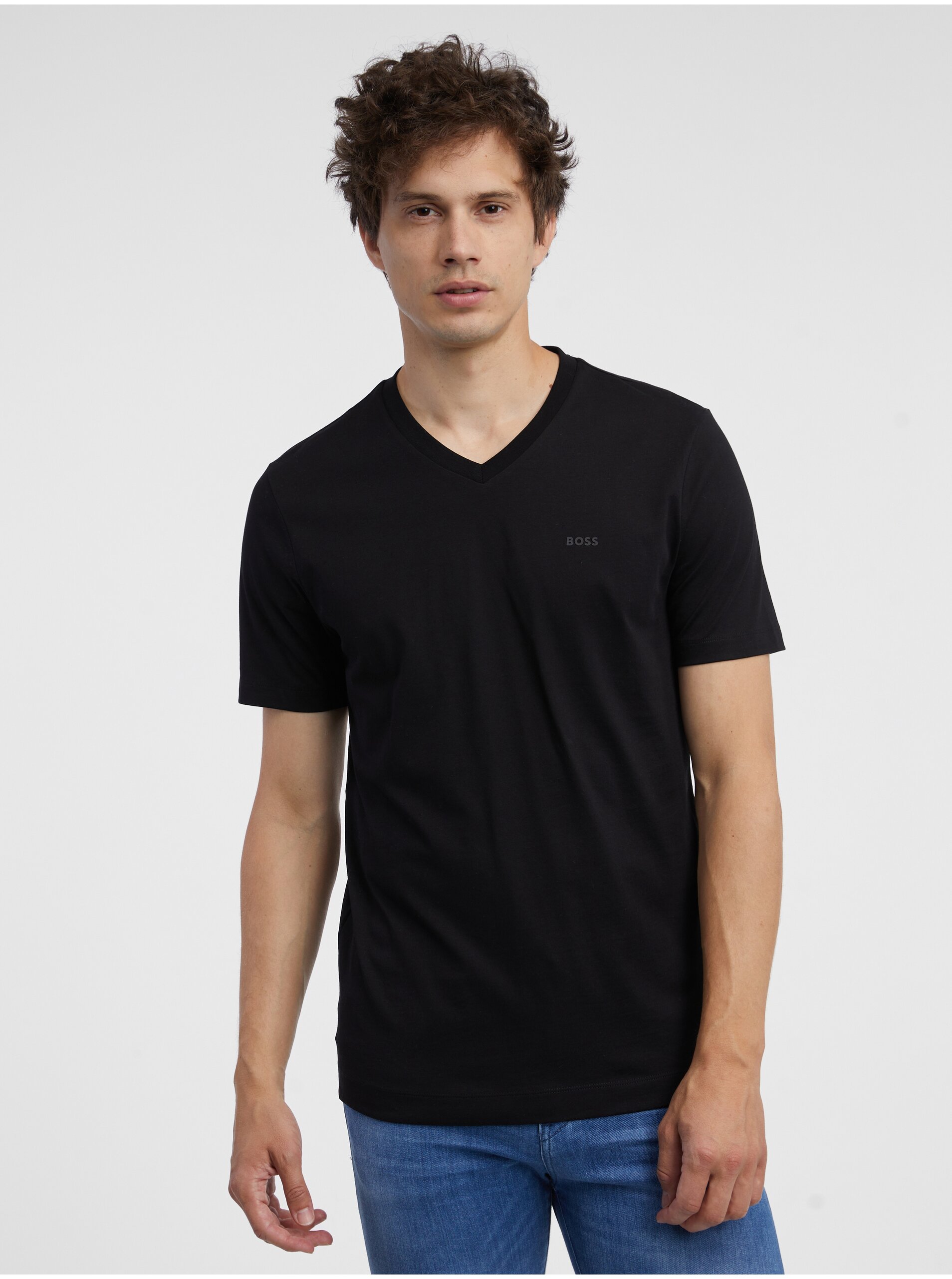 Lacno Čierne pánske tričko Hugo Boss