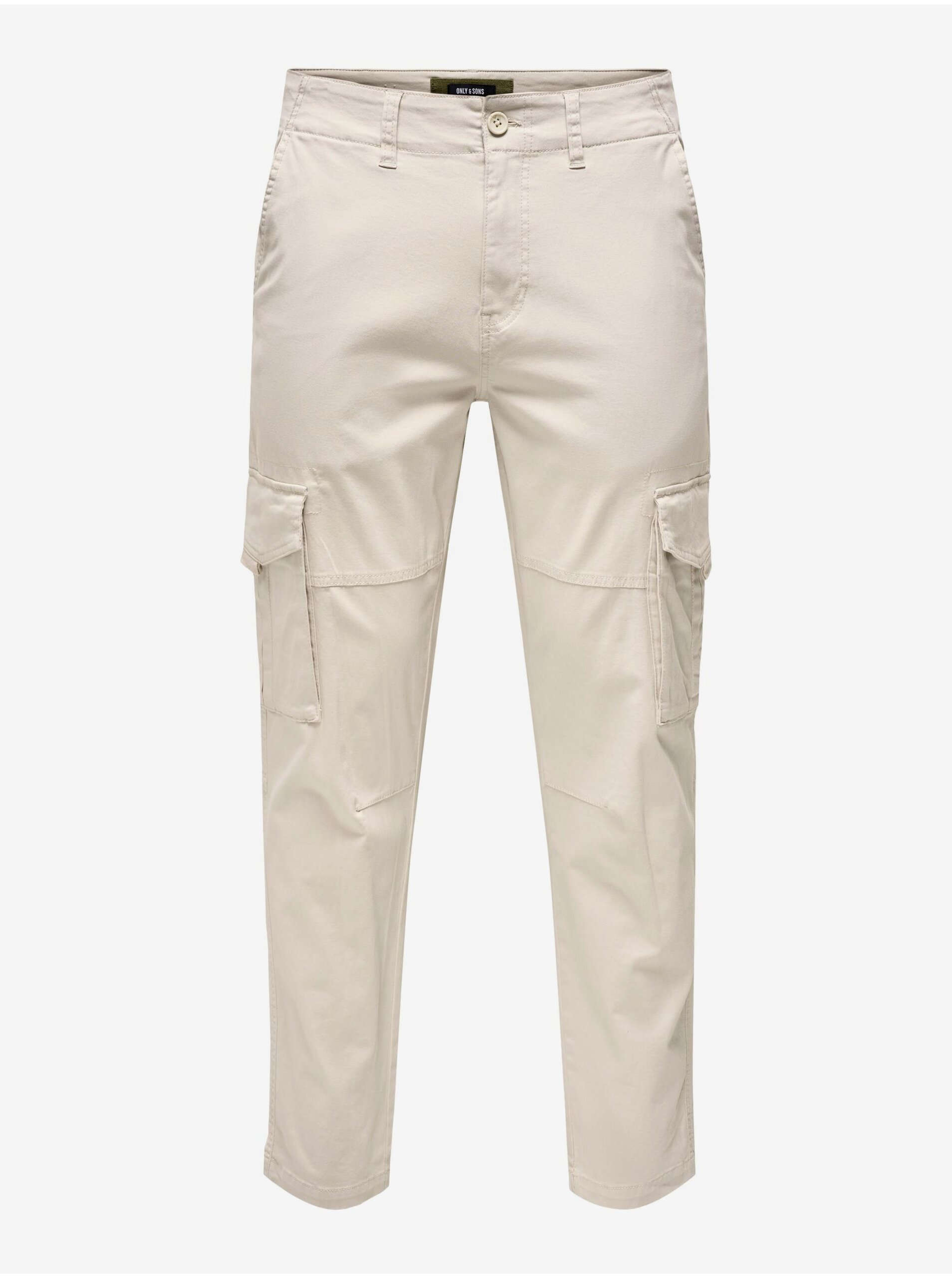 E-shop Krémové pánske nohavice s vreckami ONLY & SONS Dean