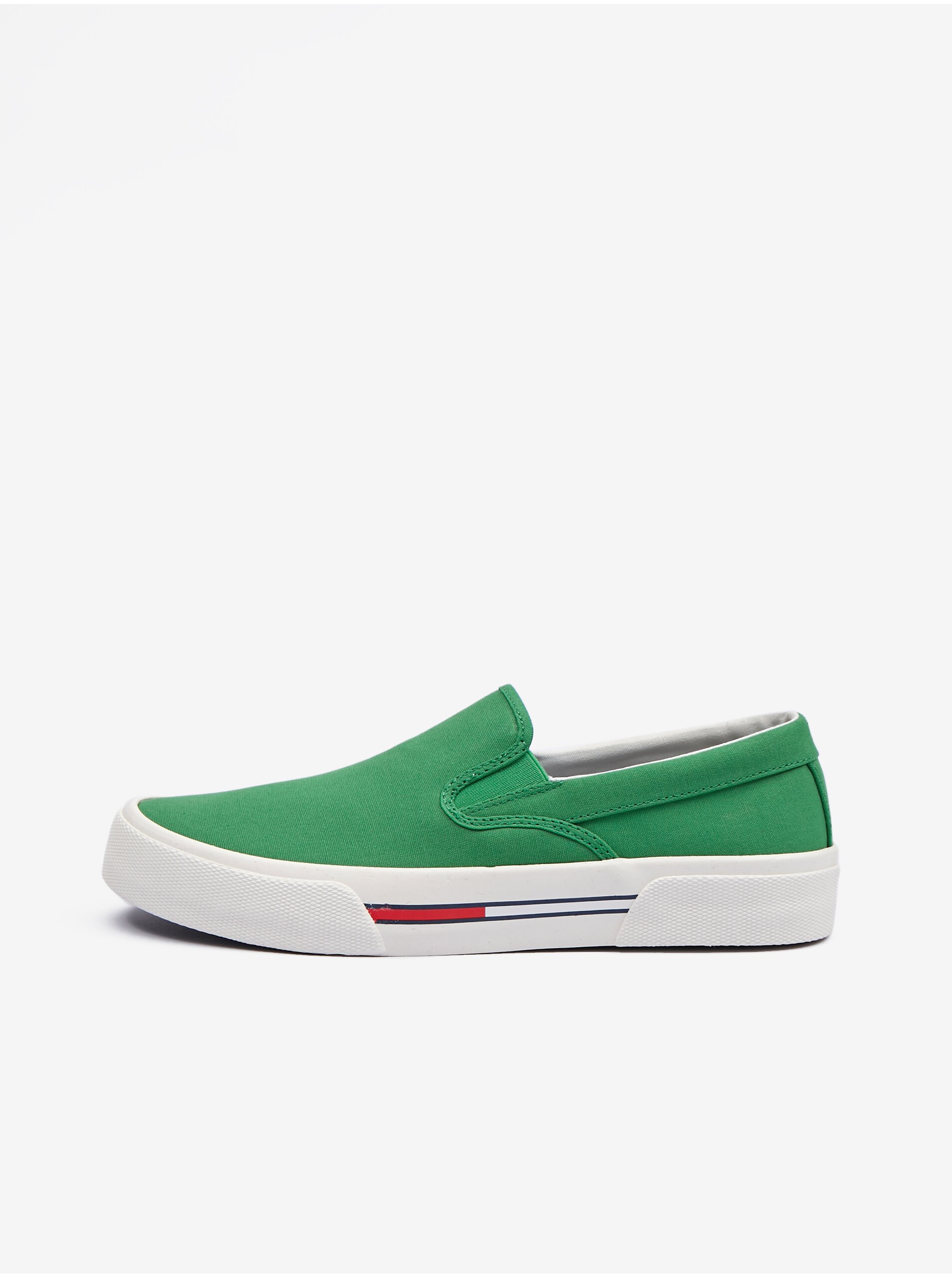 Levně Zelené pánské slip on tenisky Tommy Jeans