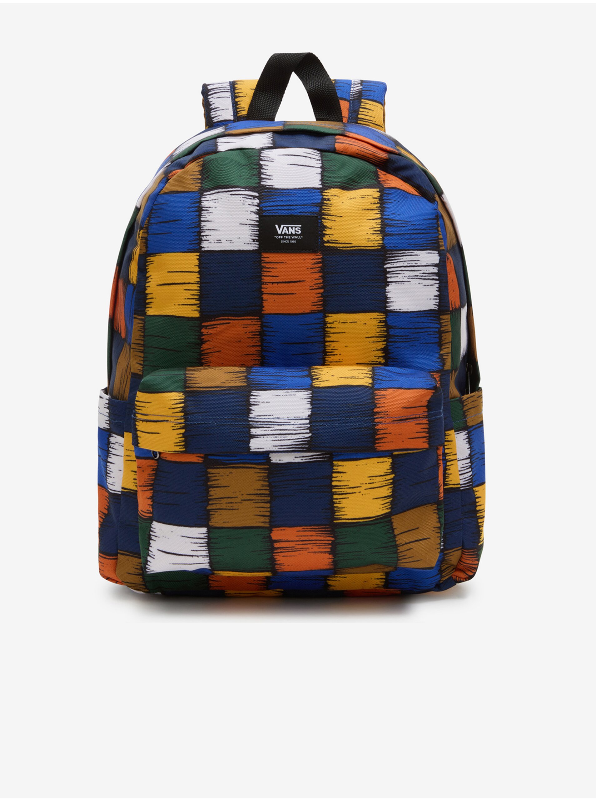 Levně Žluto-modrý kostkovaný batoh VANS Old Skool H2O Backpack