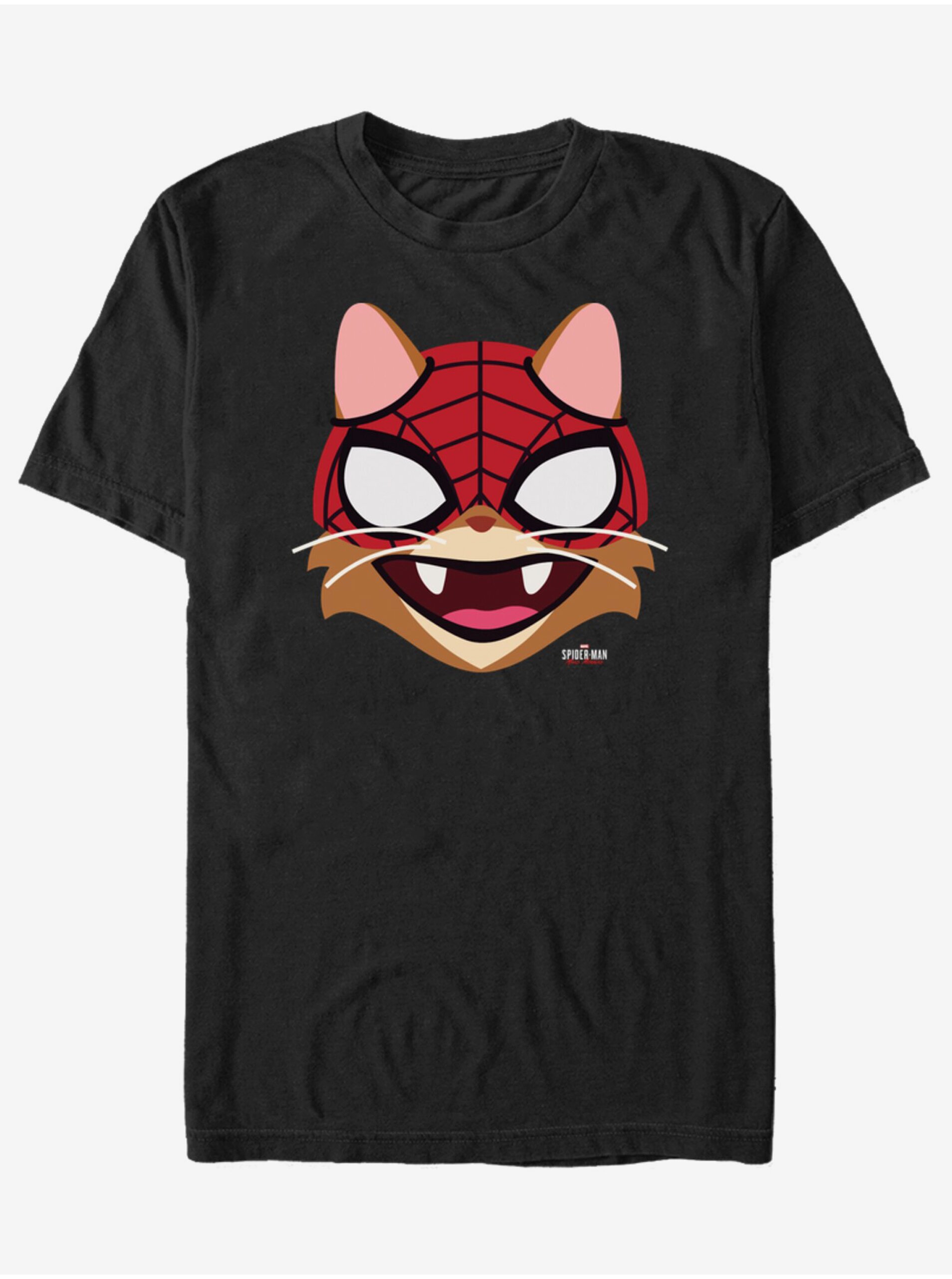 Lacno Čierne pánske tričko ZOOT.Fan Marvel Cat Big Face