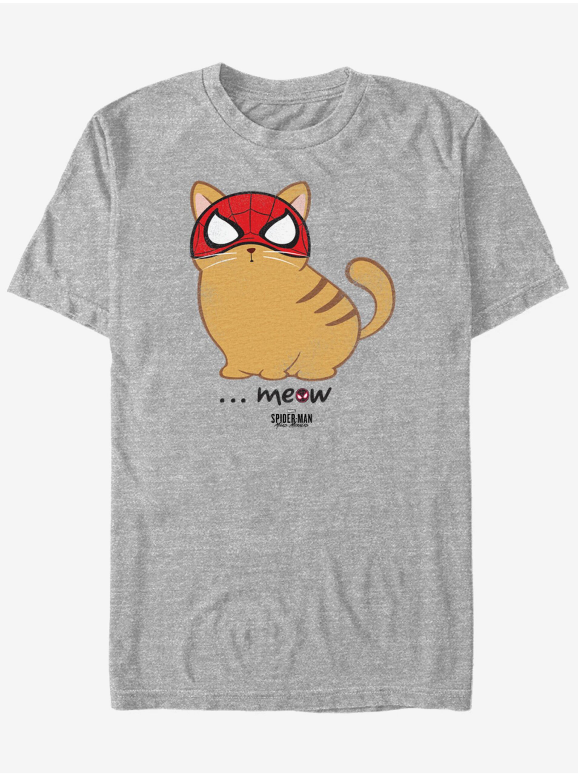 Lacno Šedé pánske tričko ZOOT.Fan Marvel Hero Meow