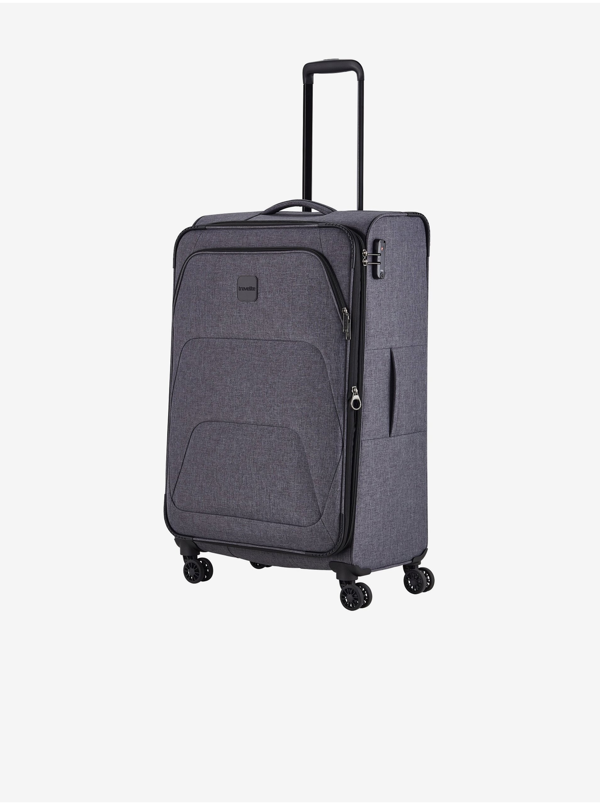 E-shop Tmavě šedý cestovní kufr Travelite Adria L