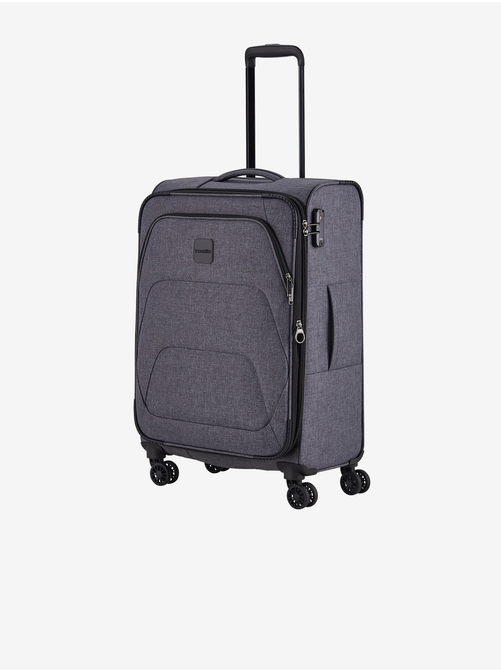 E-shop Tmavě šedý cestovní kufr Travelite Adria M