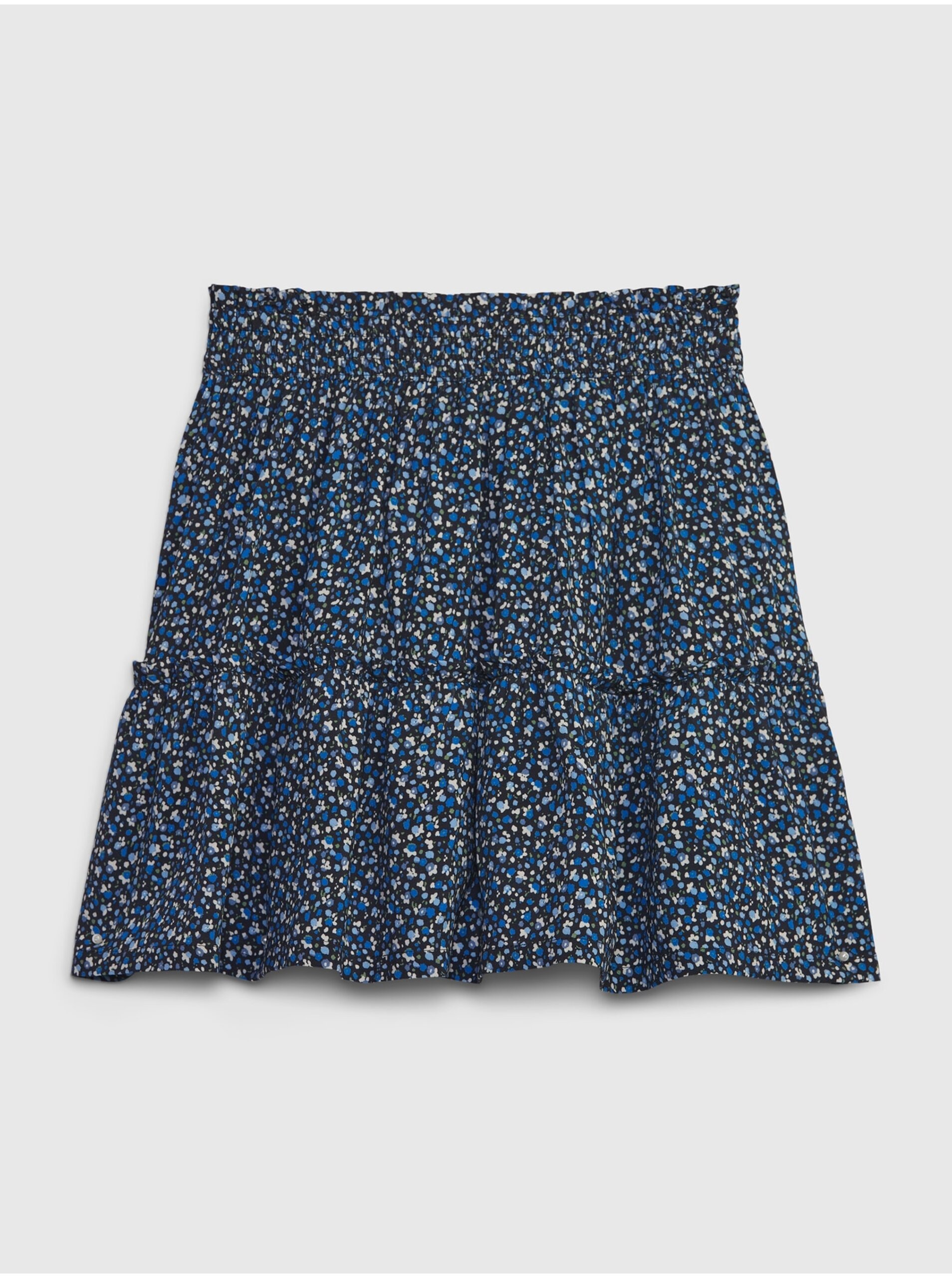 E-shop Tmavě modrá holčičí květovaná sukně GAP