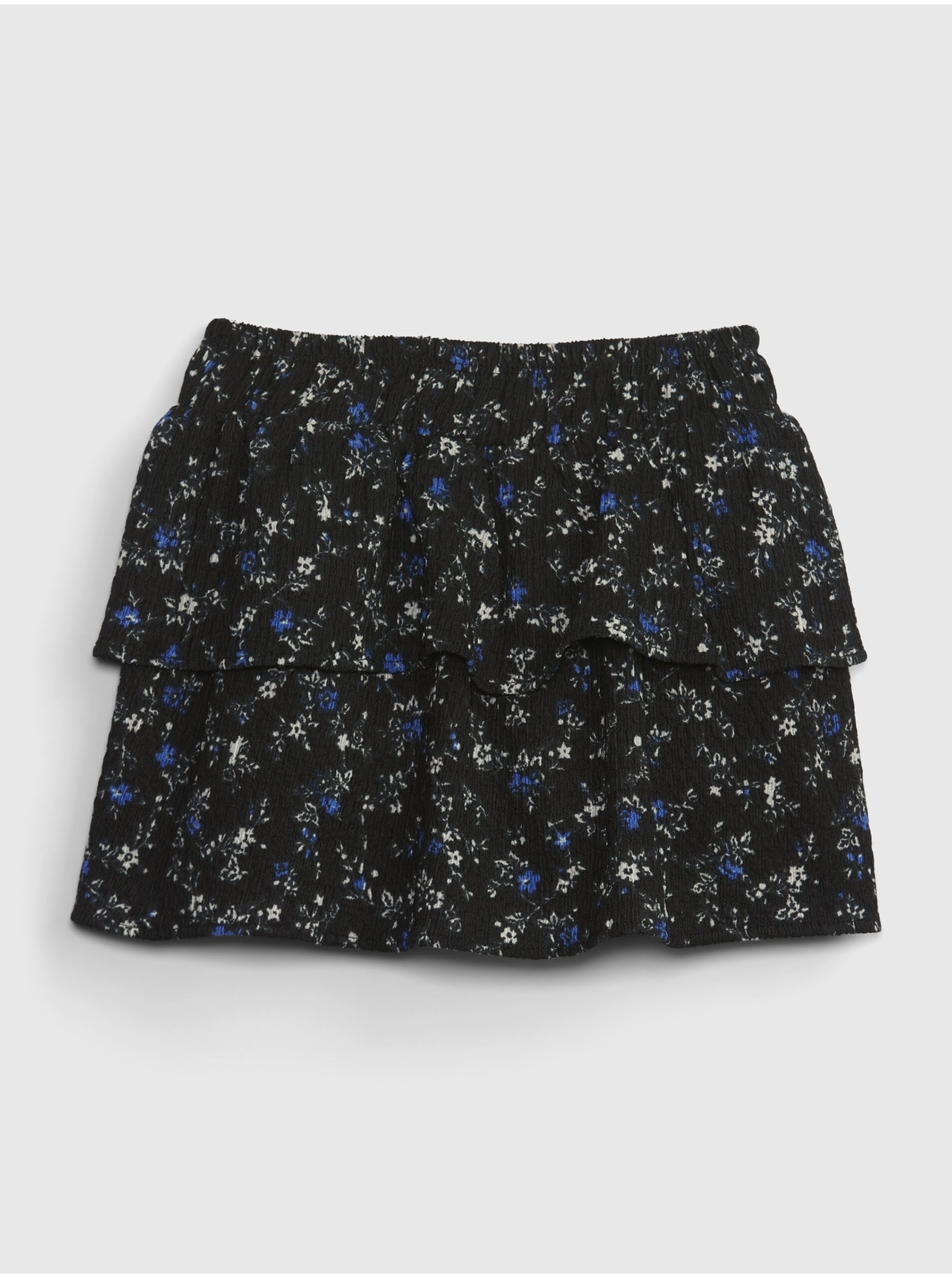 E-shop Černá holčičí květovaná sukně GAP