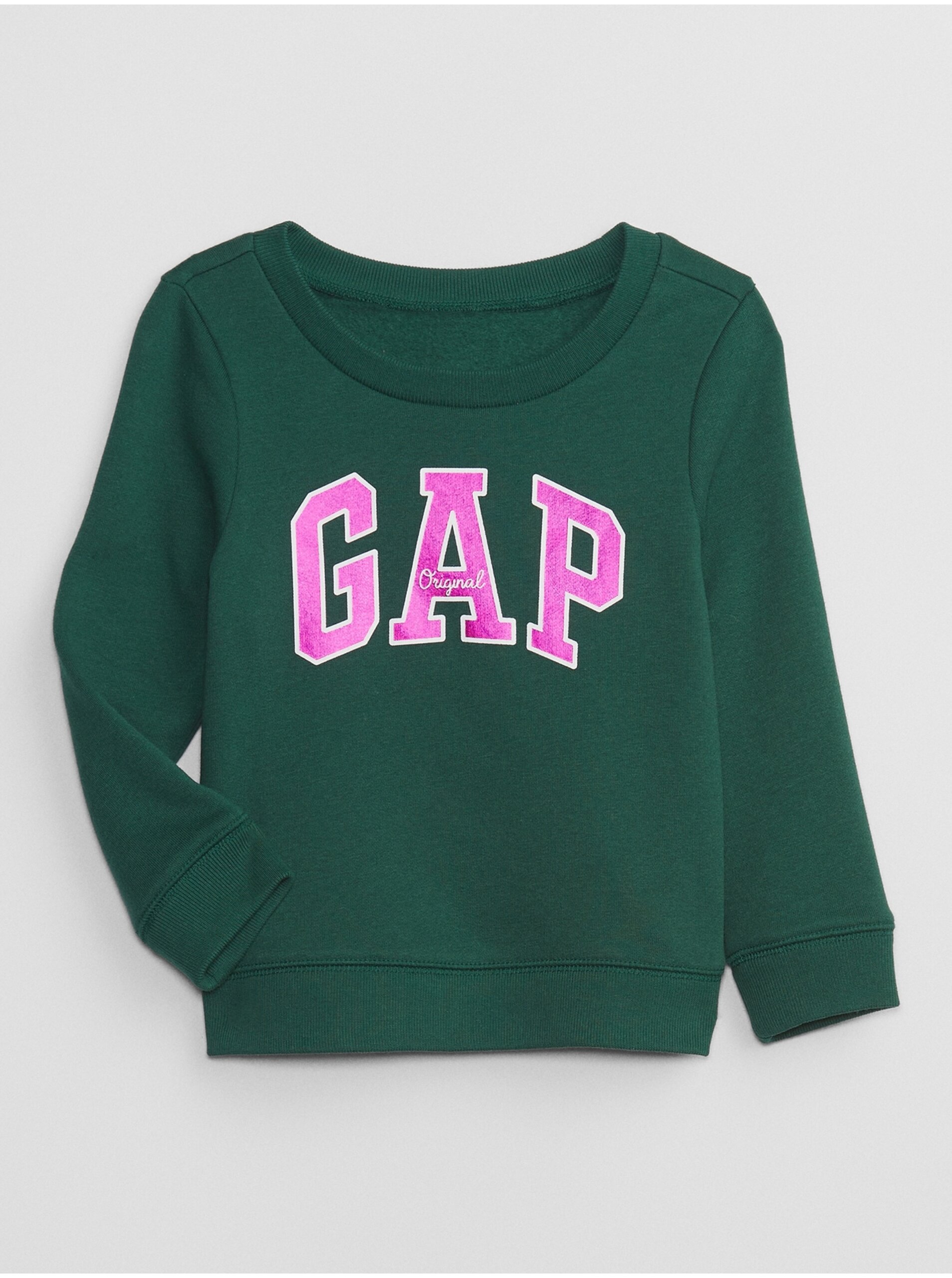 E-shop Růžovo-zelená holčičí mikina GAP